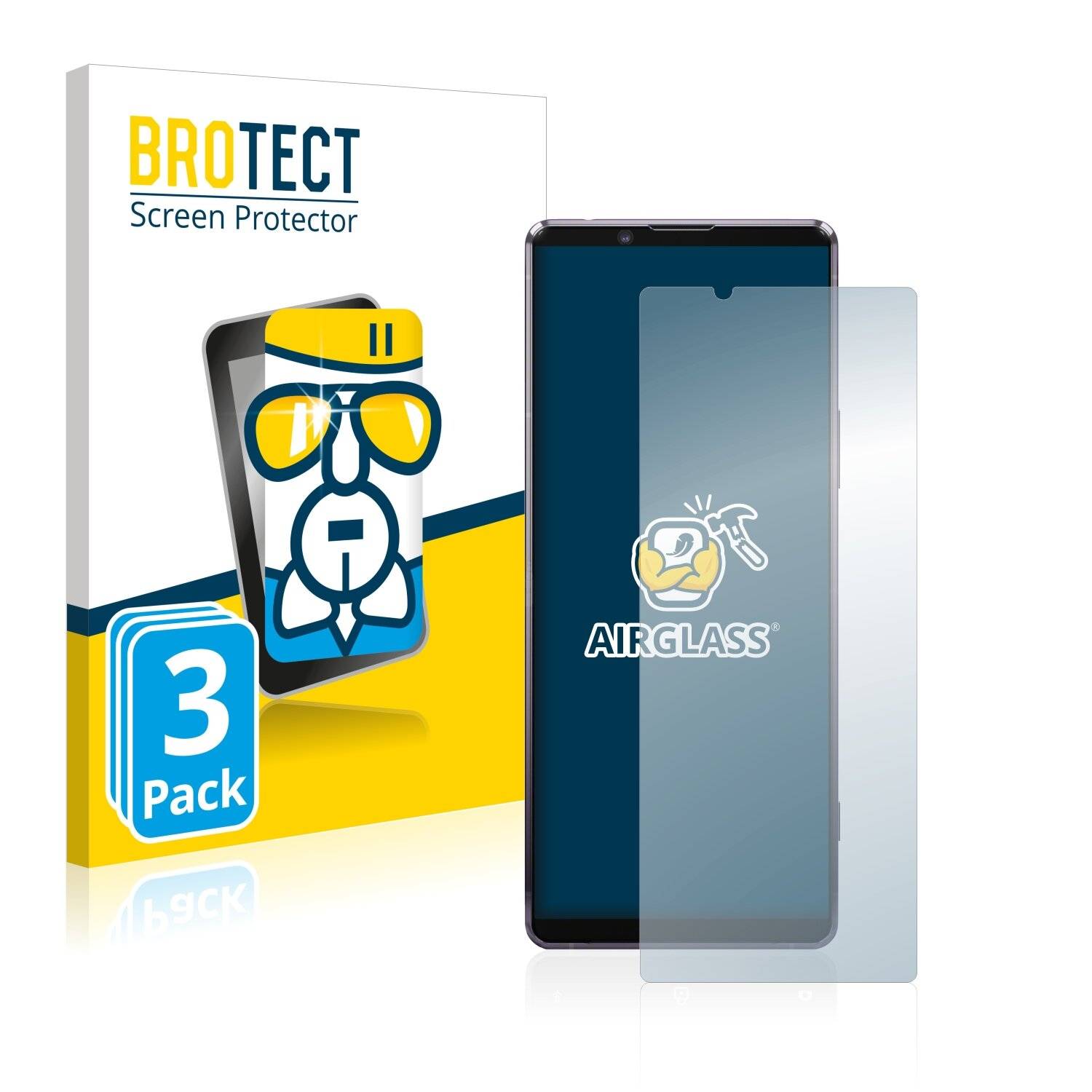 3x BROTECT AirGlass Schutzglas Folie für Sony Xperia 1