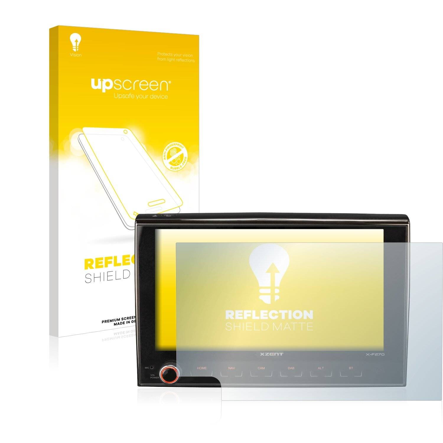 upscreen Reflection Shield Matte Premium Displayschutzfolie für Fiat Ducato III 2014 X-F270