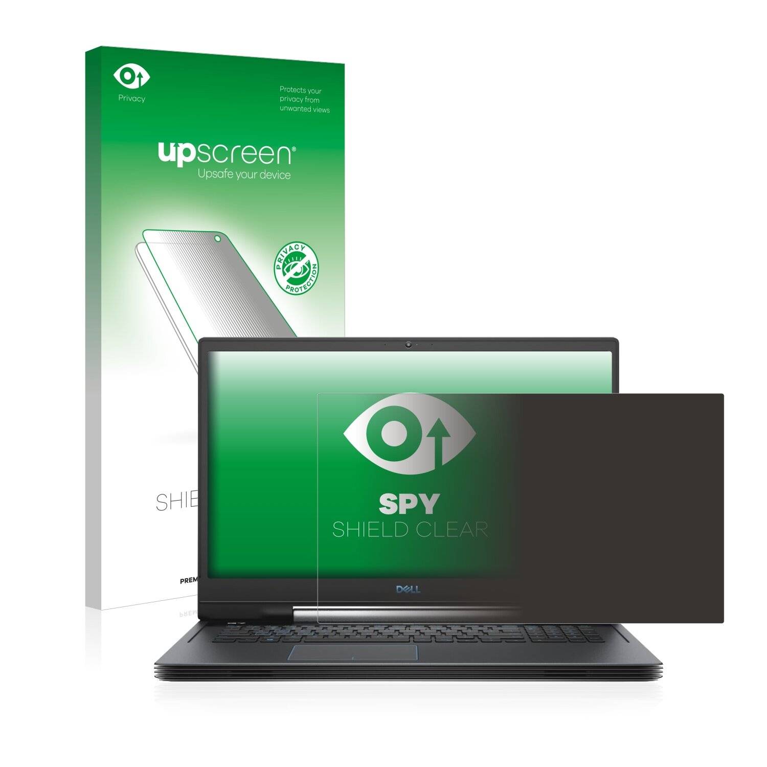 upscreen Spy Shield Clear Premium Blickschutzfolie für Dell G7