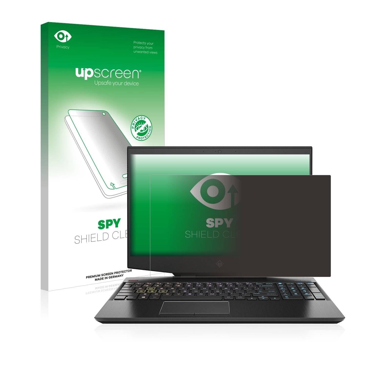 upscreen Spy Shield Clear Premium Blickschutzfolie für HP Omen
