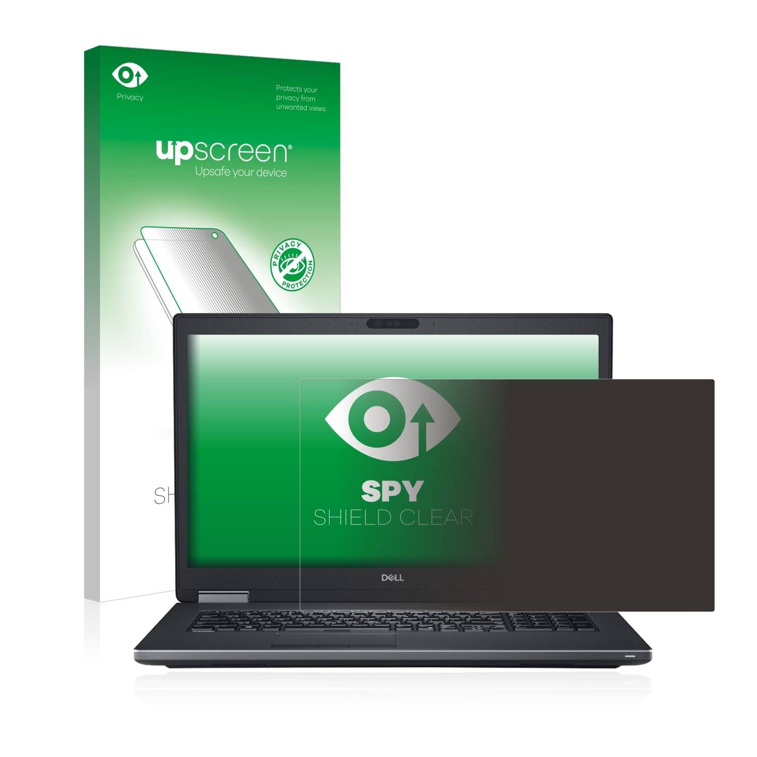 upscreen Spy Shield Clear Premium Blickschutzfolie für Dell Precision
