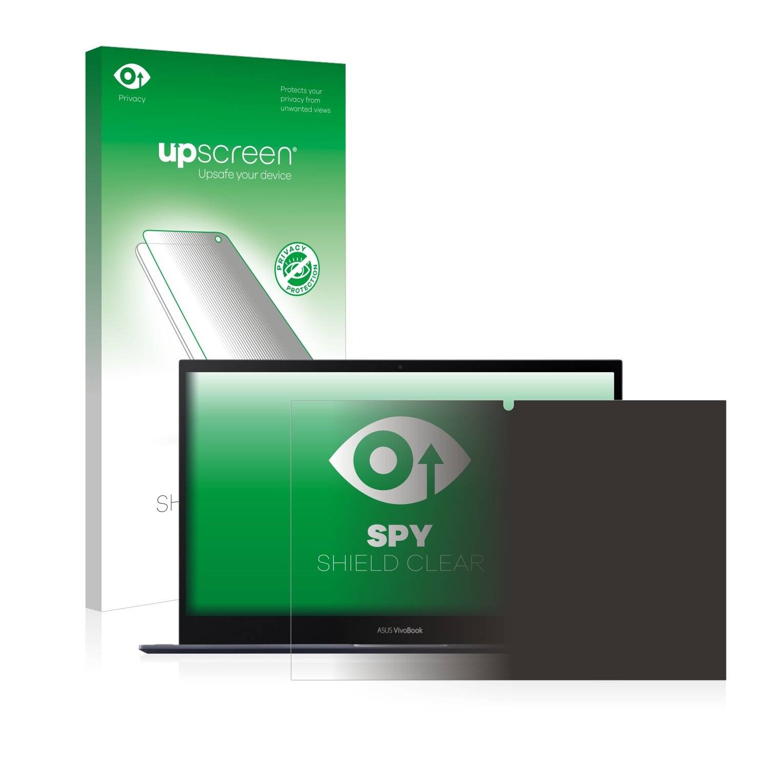 upscreen Spy Shield Clear Premium Blickschutzfolie für Asus VivoBook Flip 14