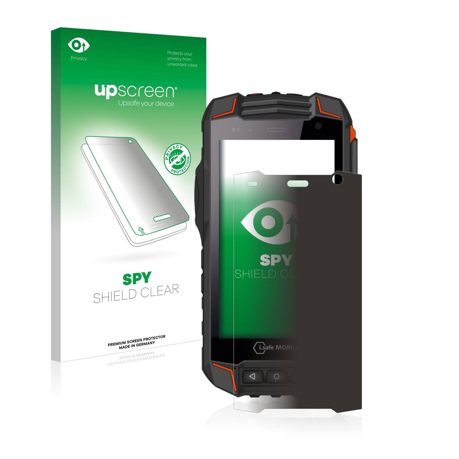 upscreen Spy Shield Clear Premium Blickschutzfolie für i.safe