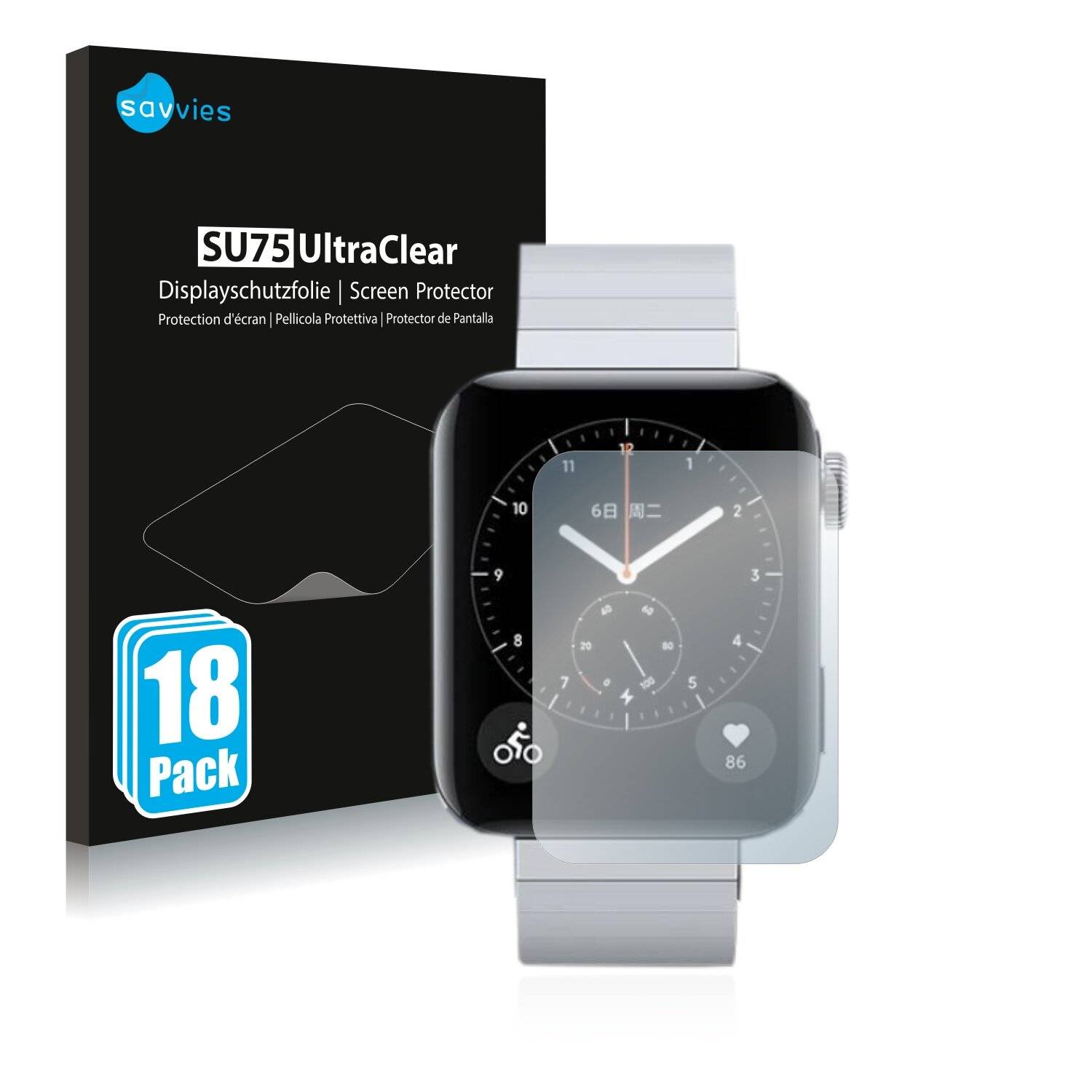18x Savvies SU75 Displayschutzfolie für Xiaomi Redmi