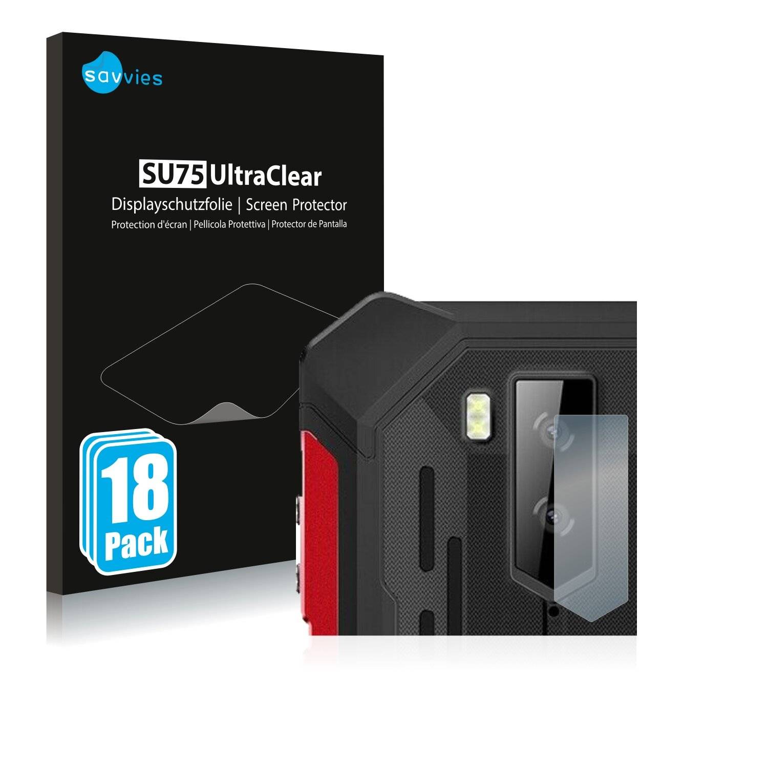 18x Savvies SU75 Displayschutzfolie für Ulefone Armor X5 Pro (NUR