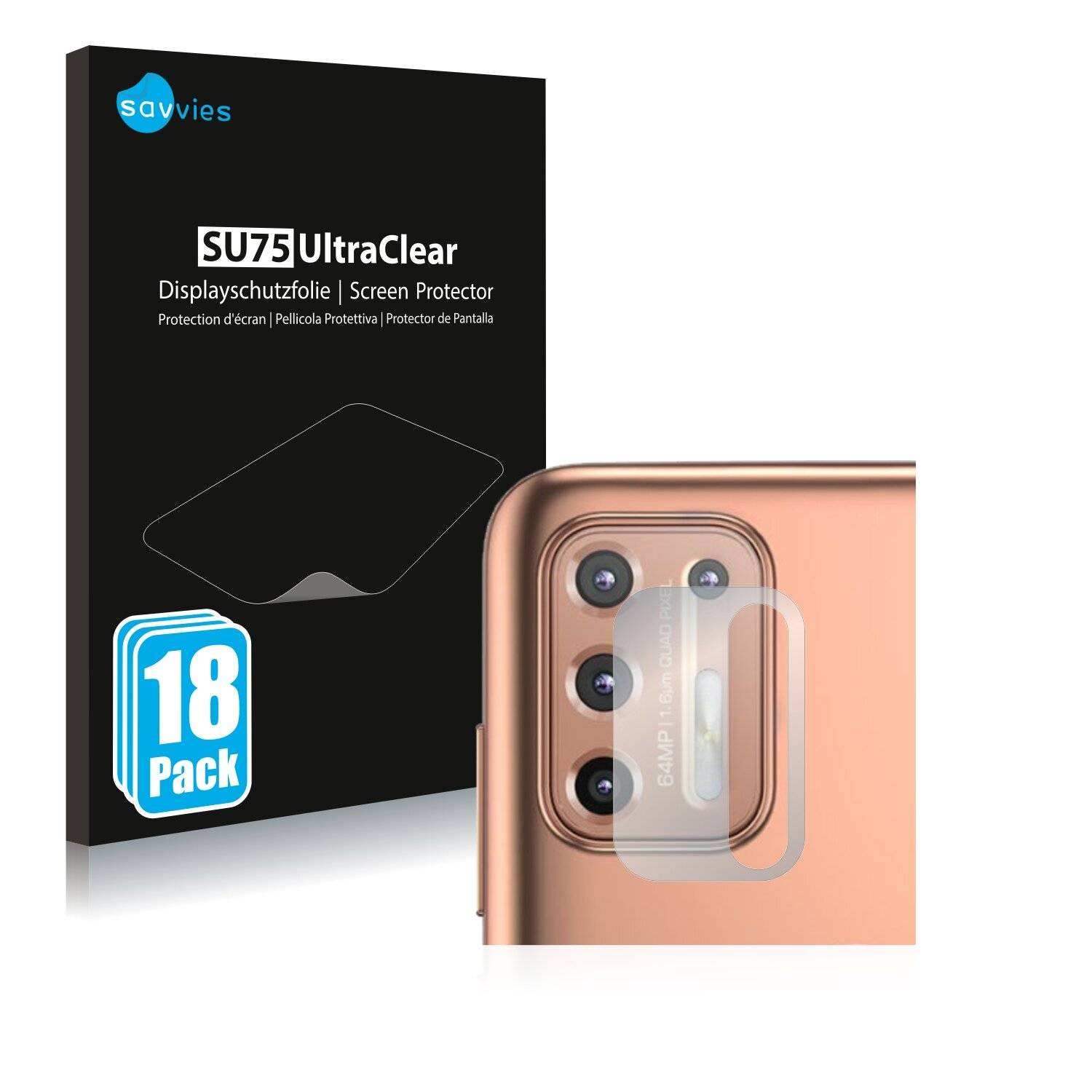 18x Savvies SU75 Displayschutzfolie für Motorola Moto G9 Plus (NUR