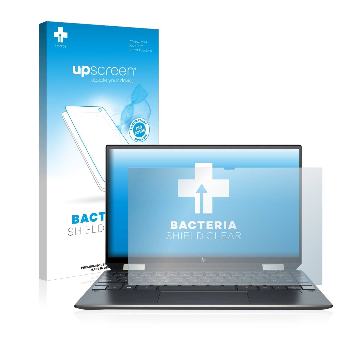 upscreen Bacteria Shield Clear Premium Antibakterielle Displayschutzfolie für HP Spectre