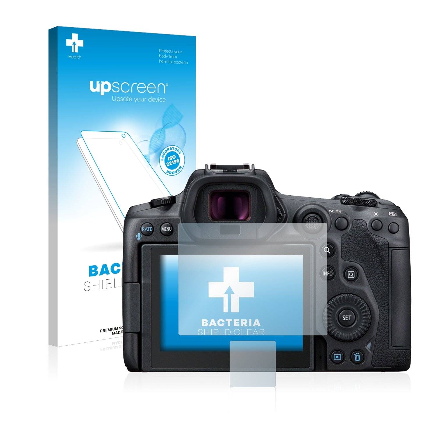 upscreen Bacteria Shield Clear Premium Antibakterielle Displayschutzfolie für Canon EOS