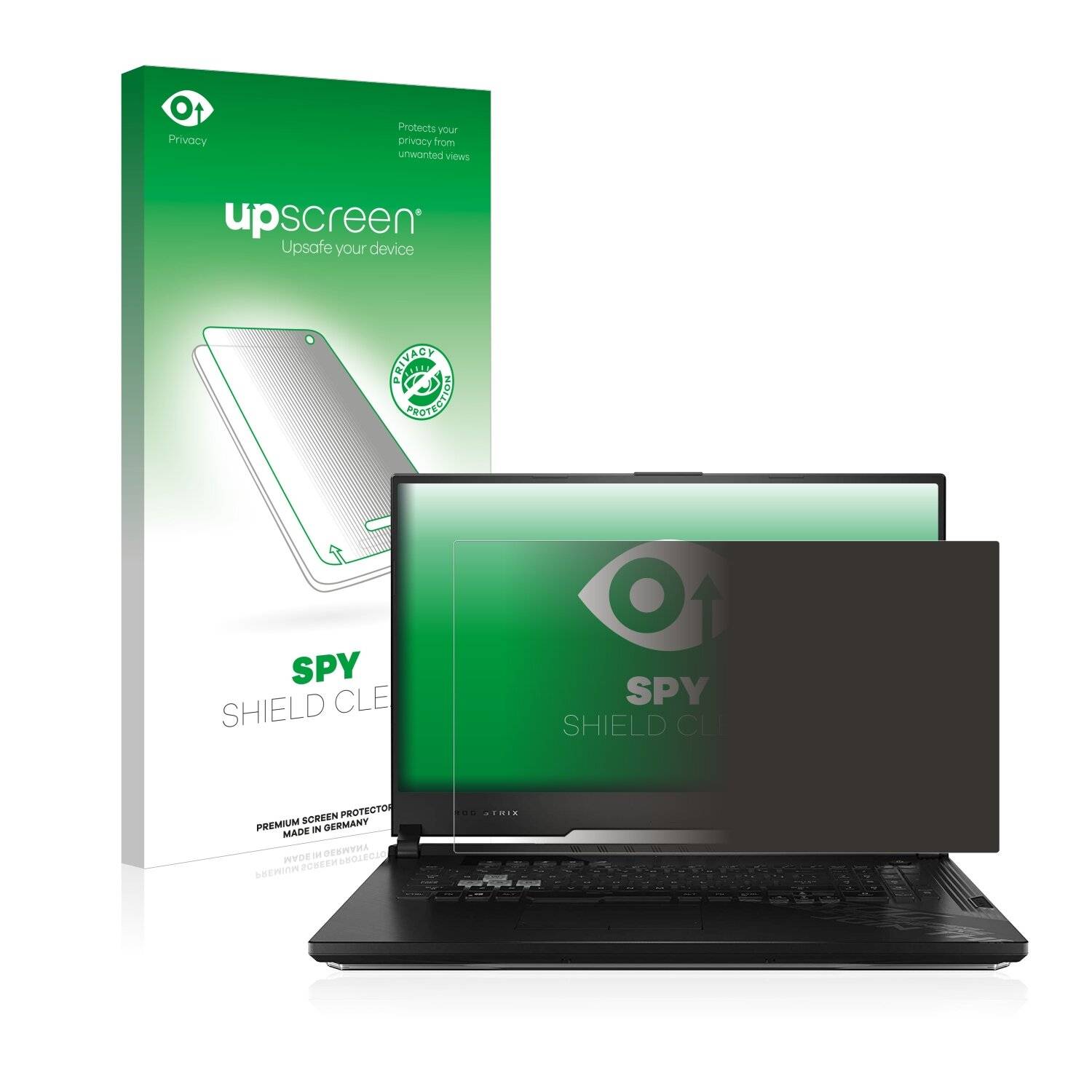upscreen Spy Shield Clear Premium Blickschutzfolie für Asus ROG Strix G17