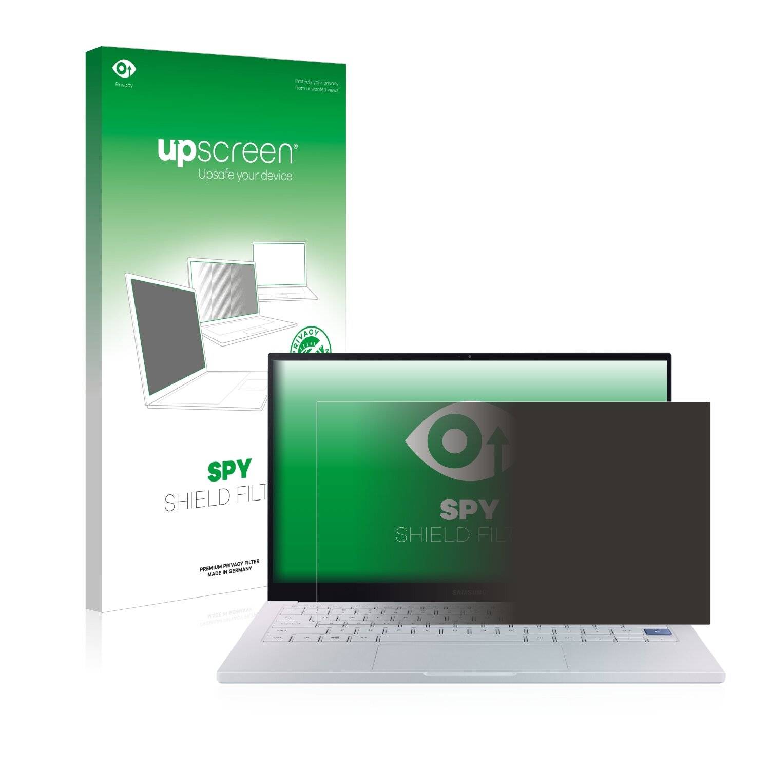 upscreen Spy Shield Filter Premium Blickschutzfilter für Samsung Galaxy Book Ion