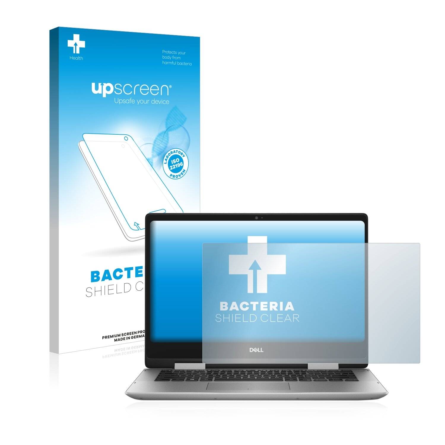 upscreen Bacteria Shield Clear Premium Antibakterielle Displayschutzfolie für Dell Inspiron