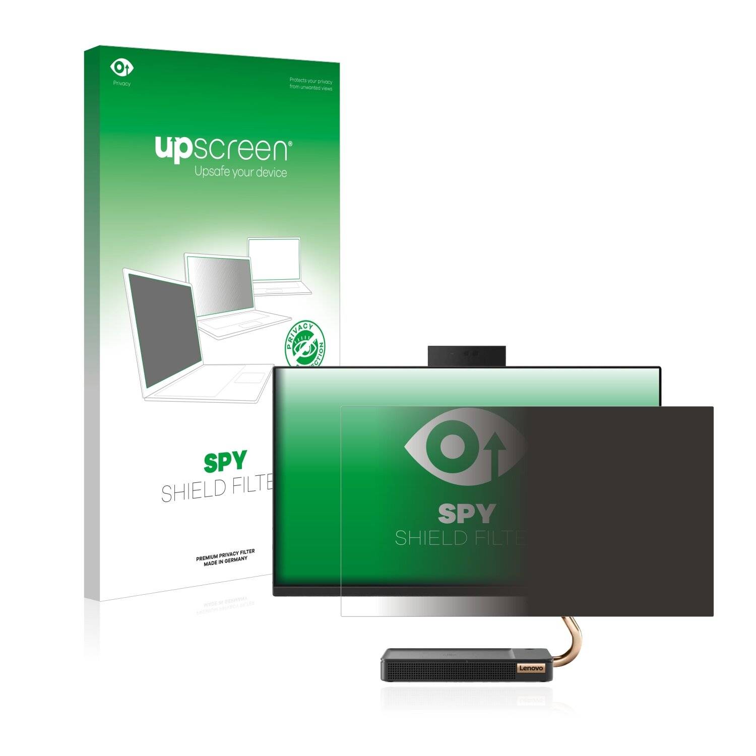 upscreen Spy Shield Filter Premium Blickschutzfilter für Lenovo IdeaCentre