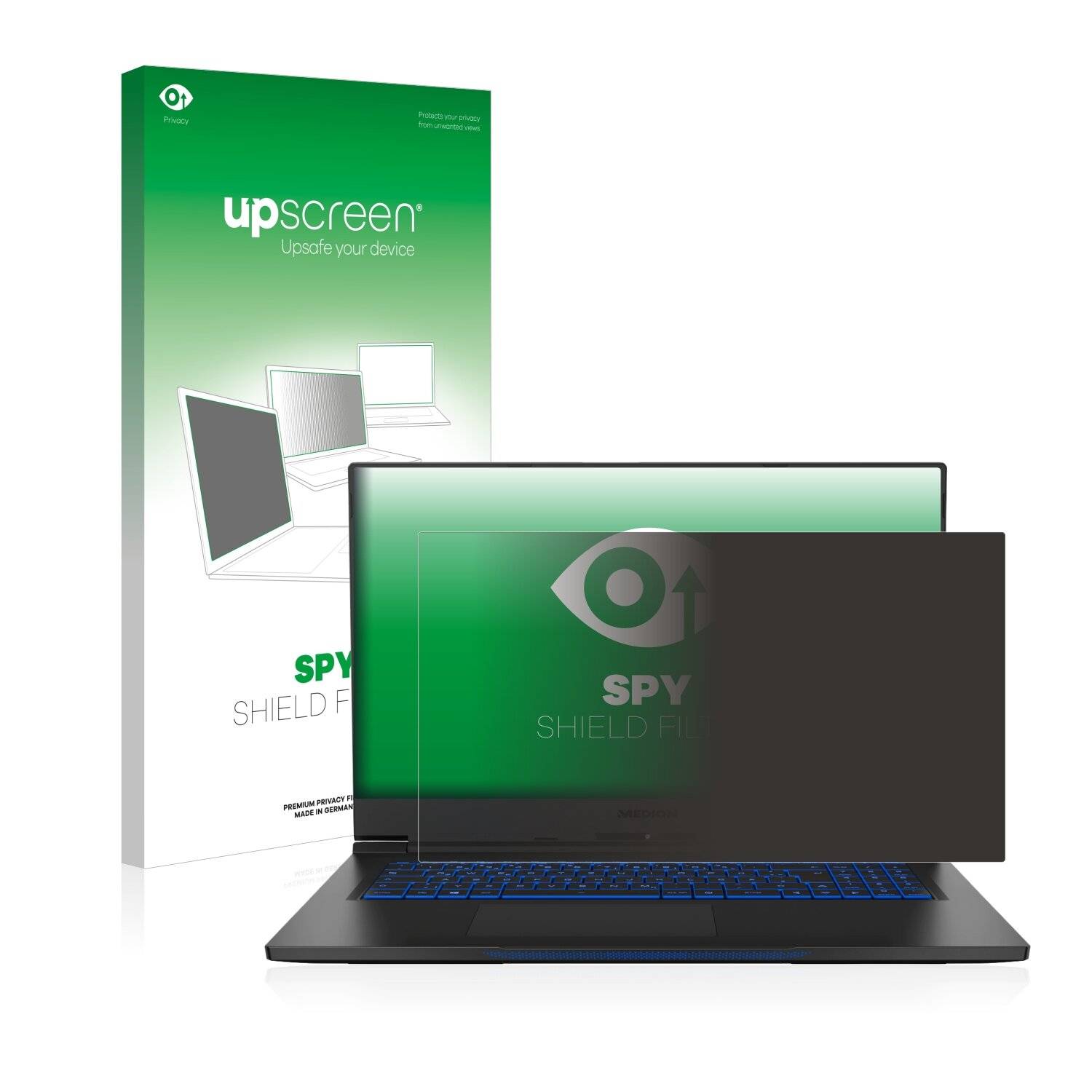 upscreen Spy Shield Filter Premium Blickschutzfilter für Medion Erazer Beast