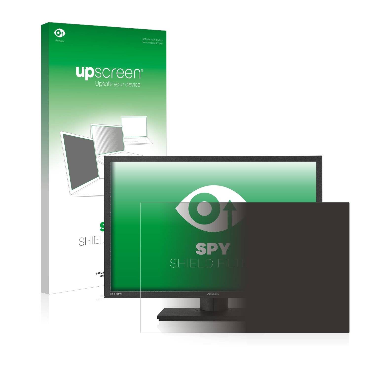 upscreen Spy Shield Filter Premium Blickschutzfilter für Asus