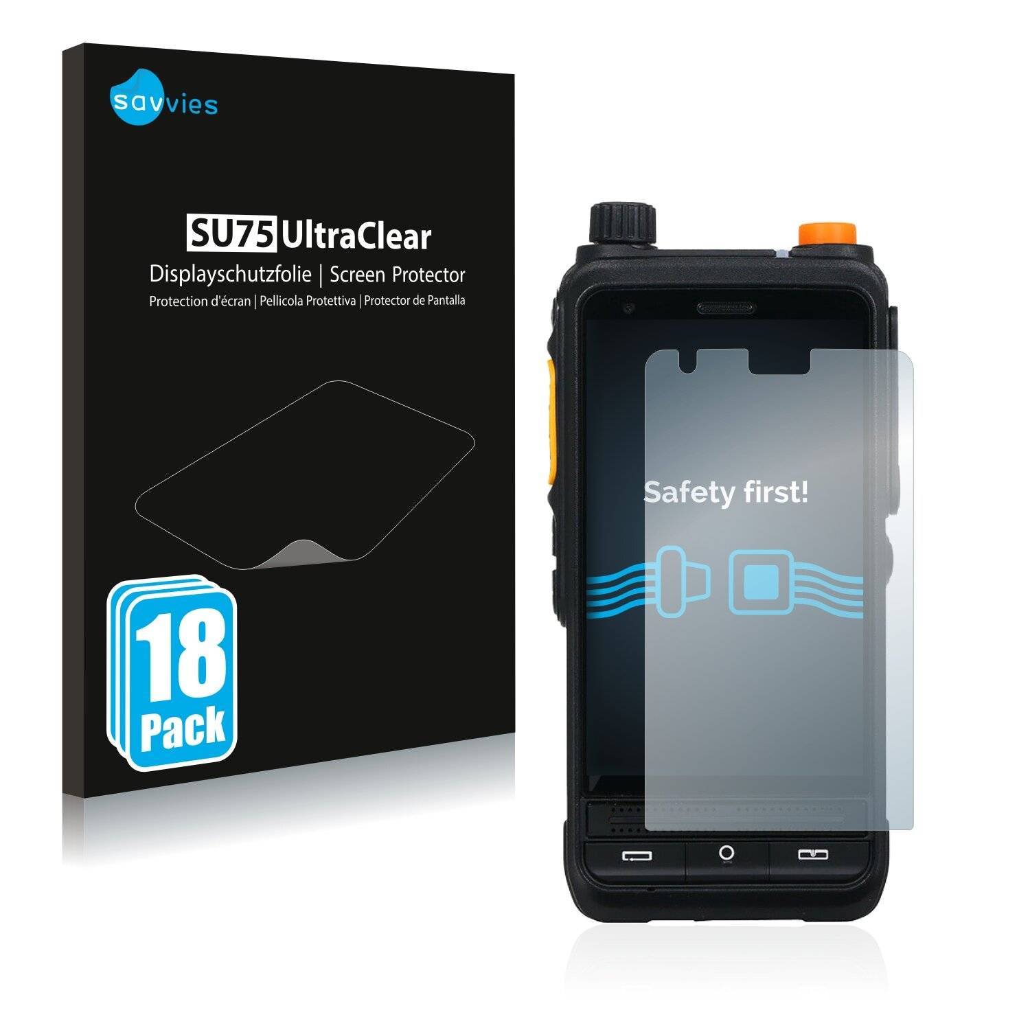 18x Savvies SU75 Displayschutzfolie für Boxchip S900A