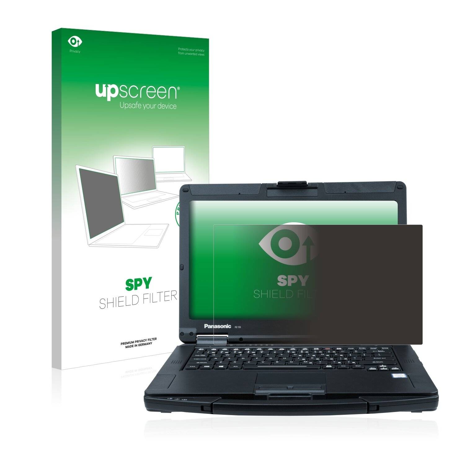 upscreen Spy Shield Filter Premium Blickschutzfilter für Panasonic Toughbook 55 Full-HD