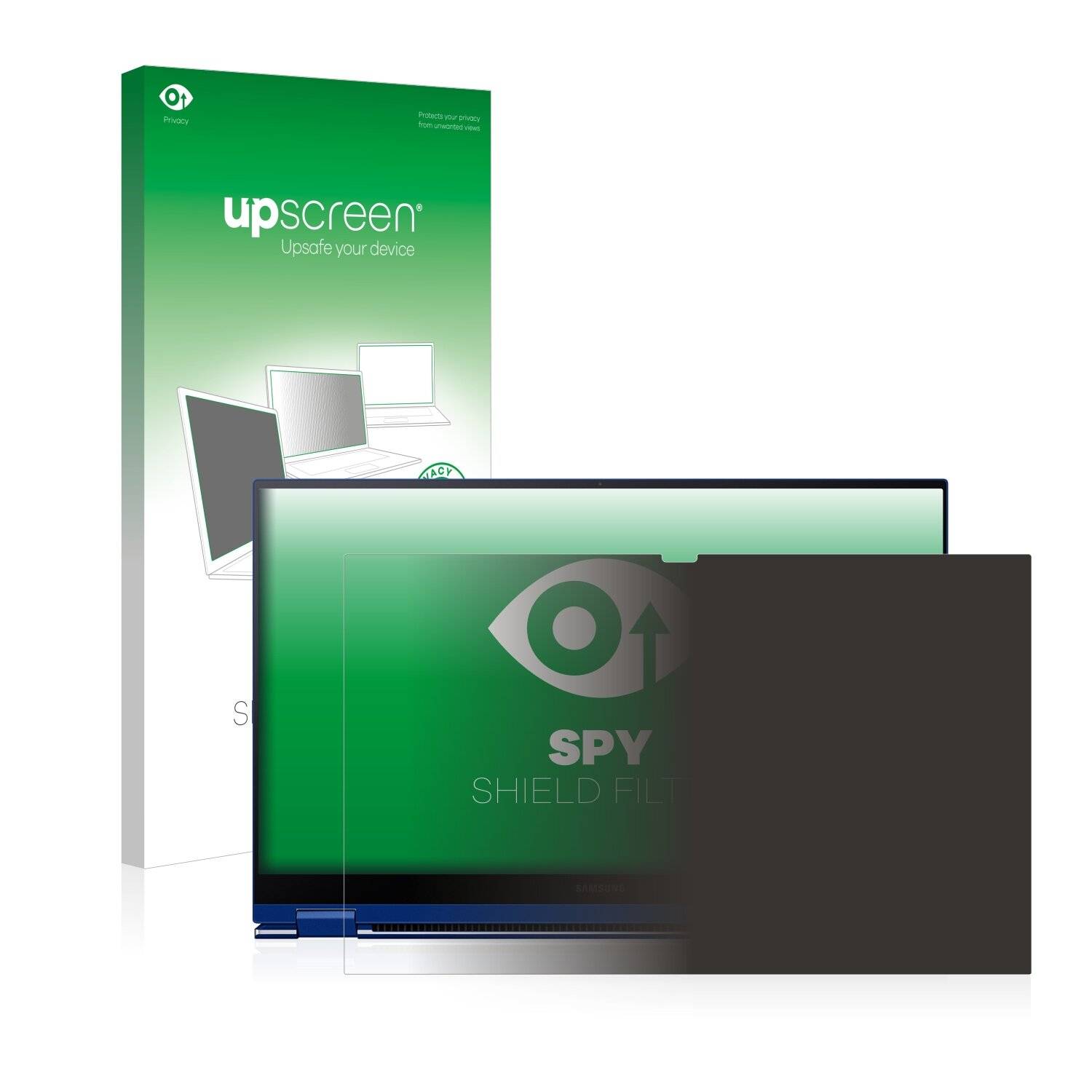upscreen Spy Shield Filter Premium Blickschutzfilter für Samsung Galaxy Book Flex