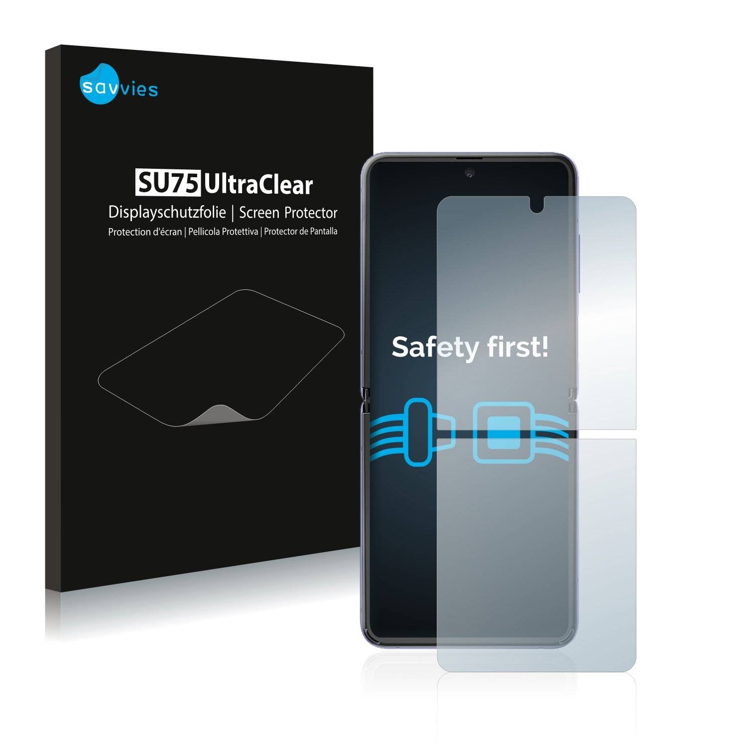 18x Savvies SU75 Displayschutzfolie für Samsung Galaxy Z Flip
