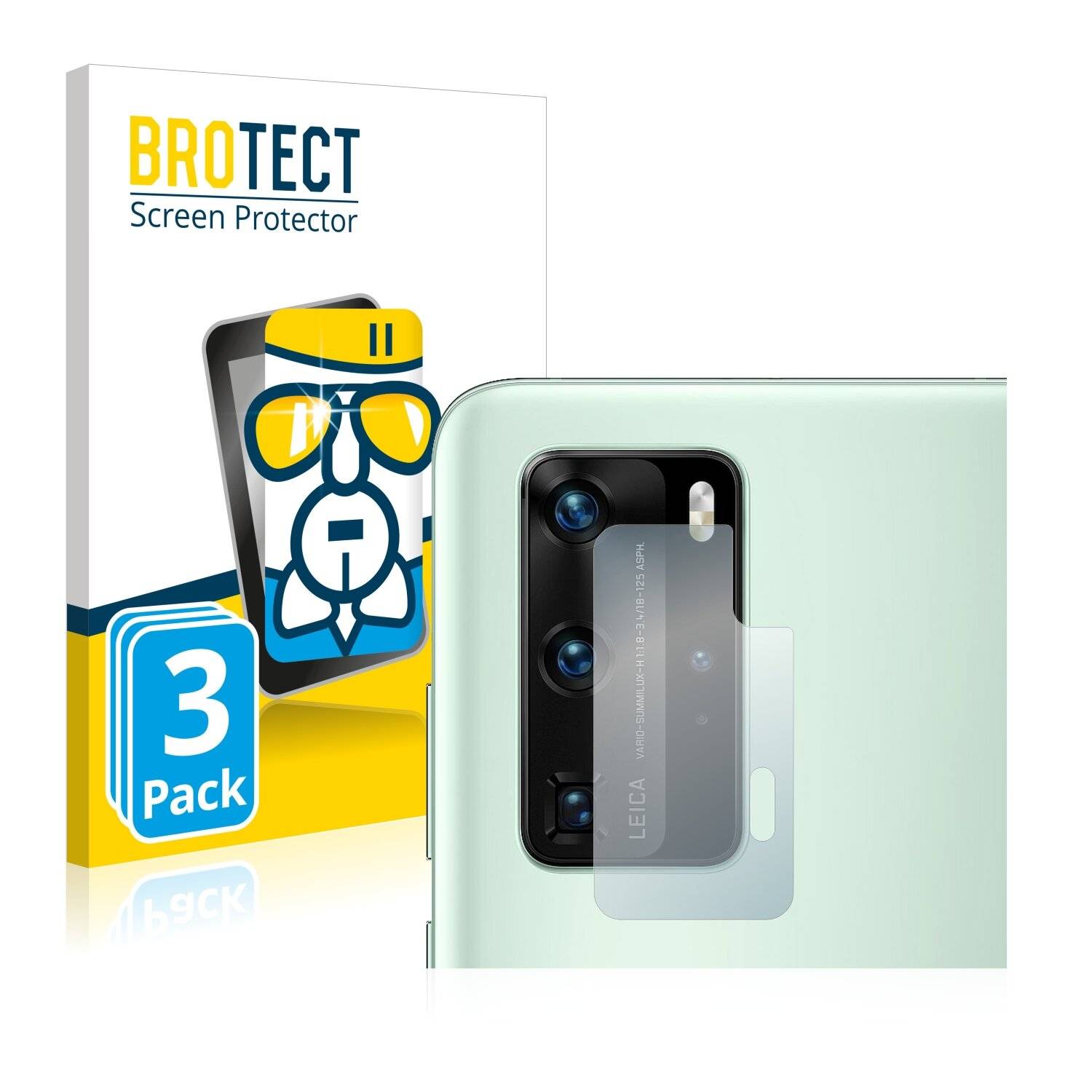 3x BROTECT AirGlass Schutzglas Folie für Huawei P40 Pro (NUR