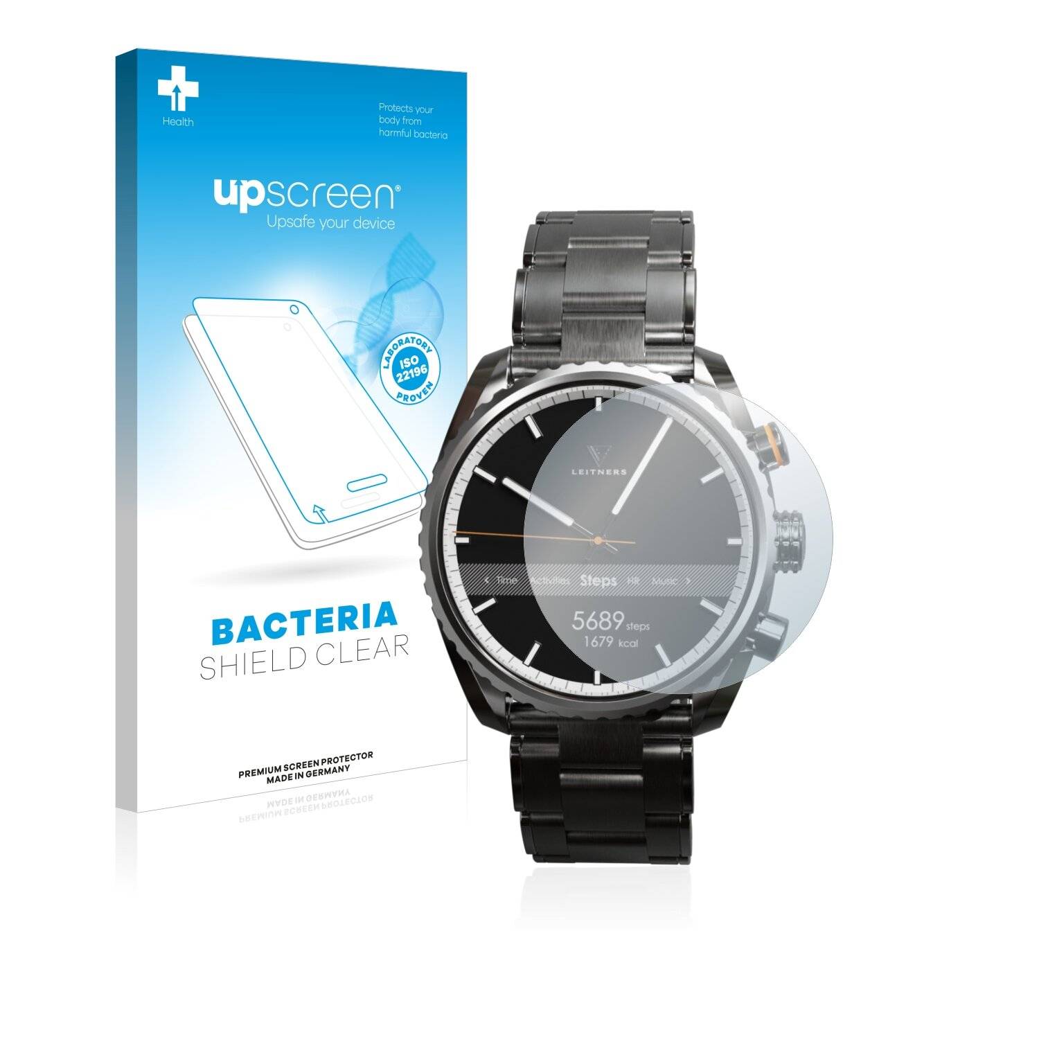 upscreen Bacteria Shield Clear Premium Antibakterielle Displayschutzfolie für Leitners Ad