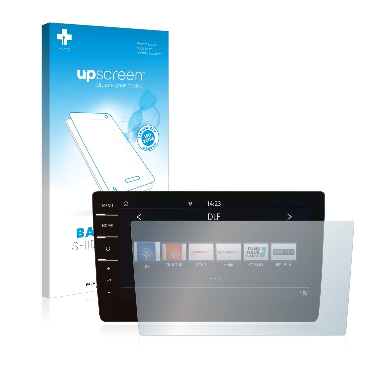 upscreen Bacteria Shield Clear Premium Antibakterielle Displayschutzfolie für Volkswagen
