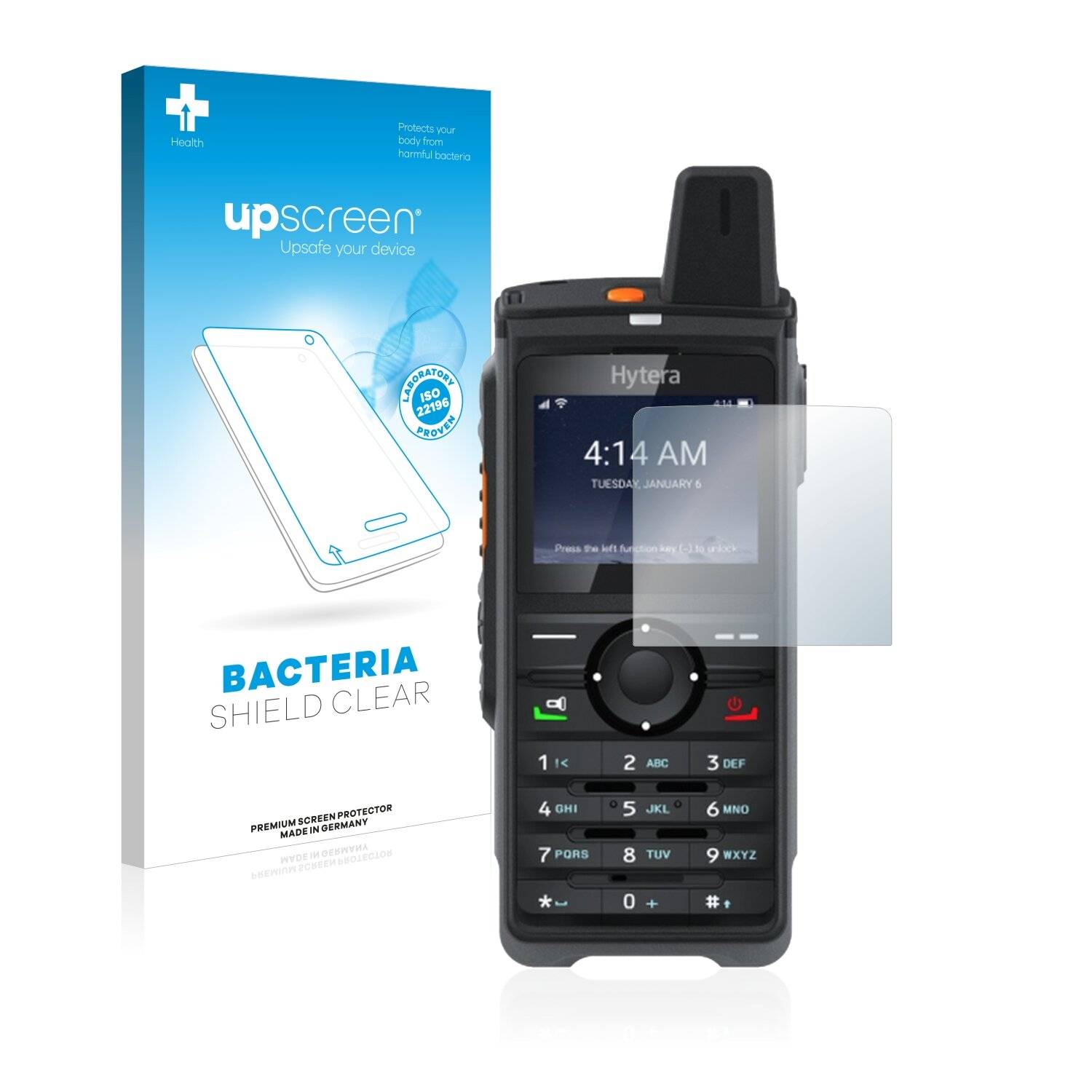 upscreen Bacteria Shield Clear Premium Antibakterielle Displayschutzfolie für Hytera
