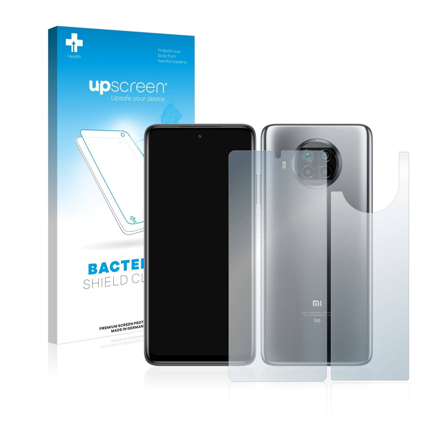 upscreen Bacteria Shield Clear Premium Antibakterielle Displayschutzfolie für Xiaomi Mi 10T