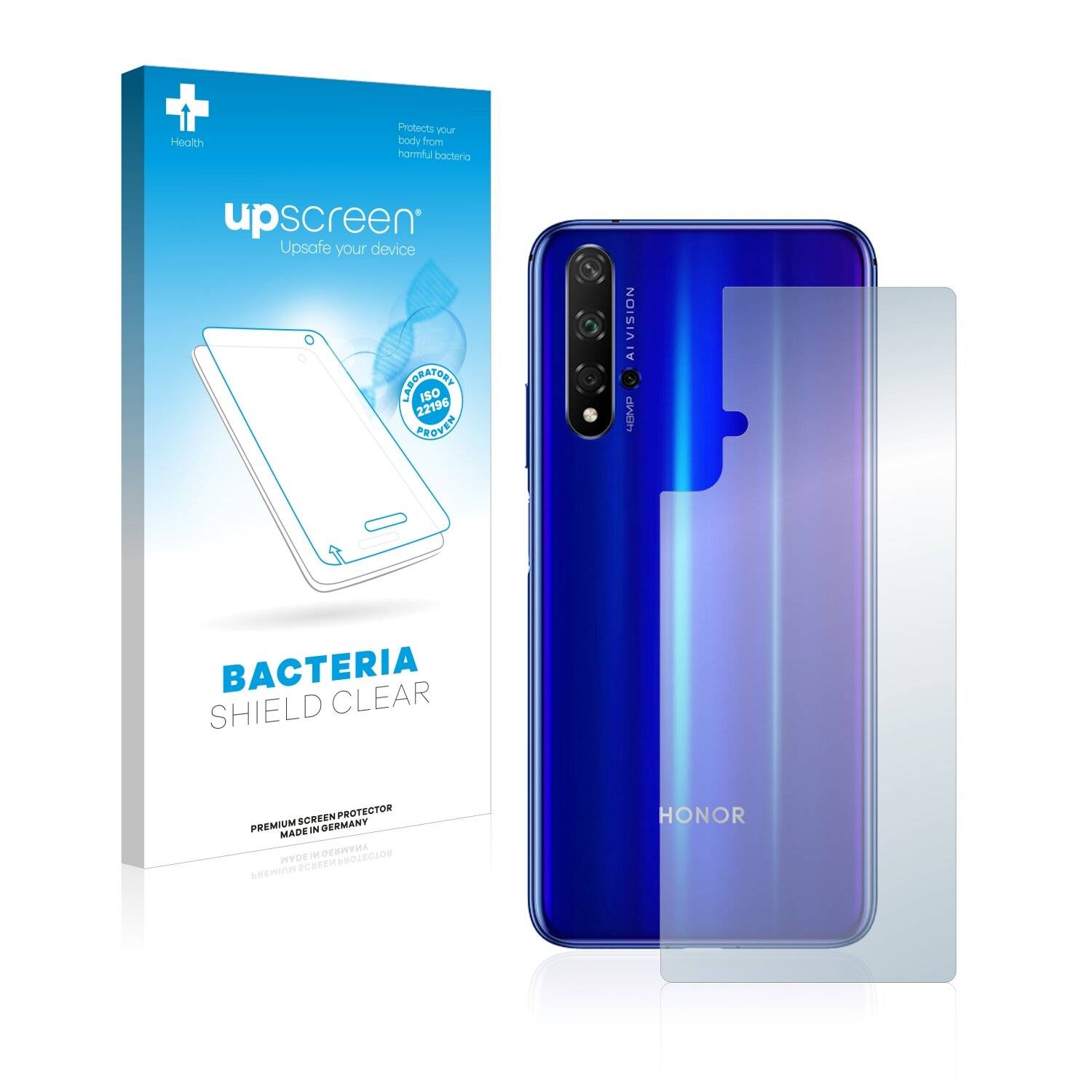 upscreen Bacteria Shield Clear Premium Antibakterielle Displayschutzfolie für Honor 20S