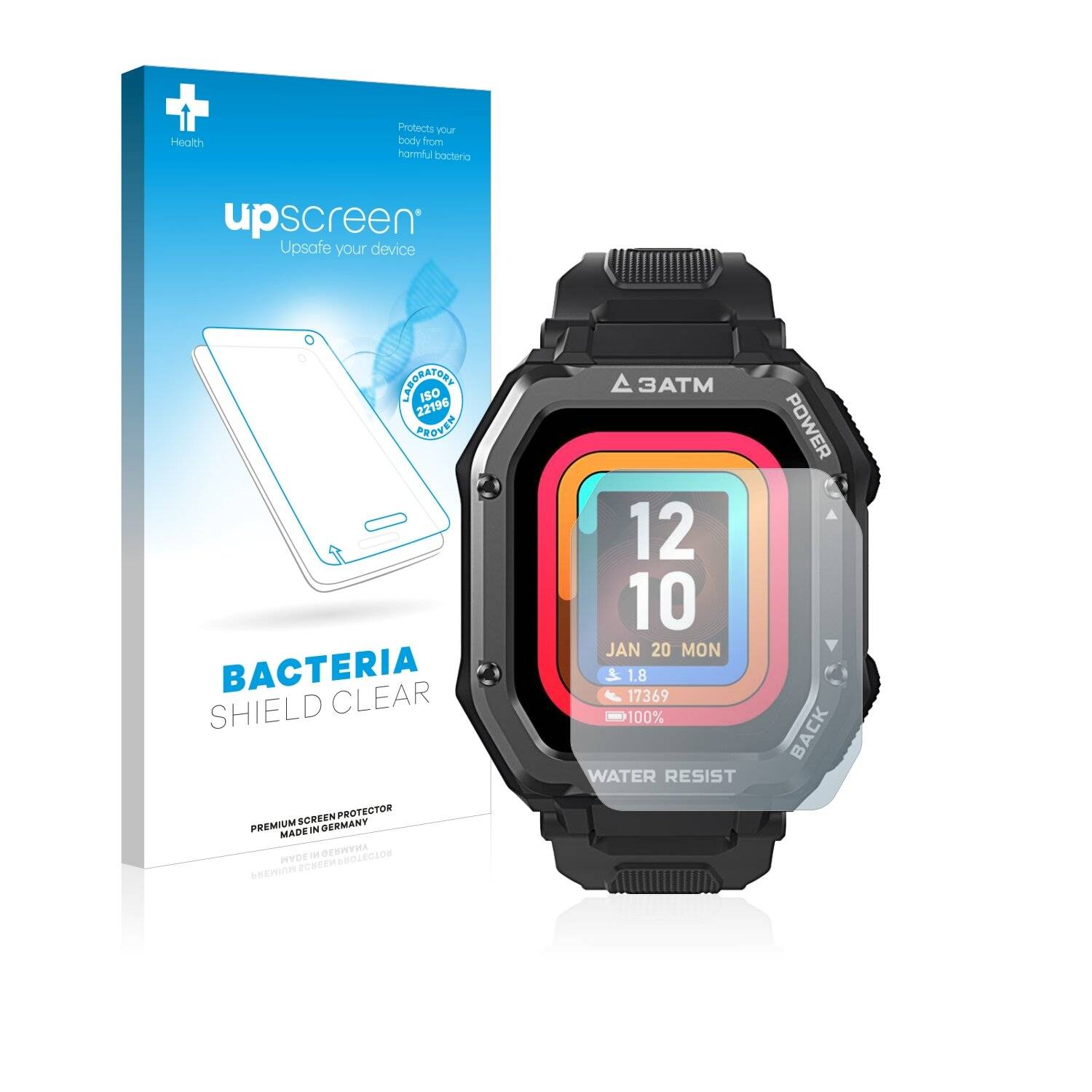 upscreen Bacteria Shield Clear Premium Antibakterielle Displayschutzfolie für Kospet