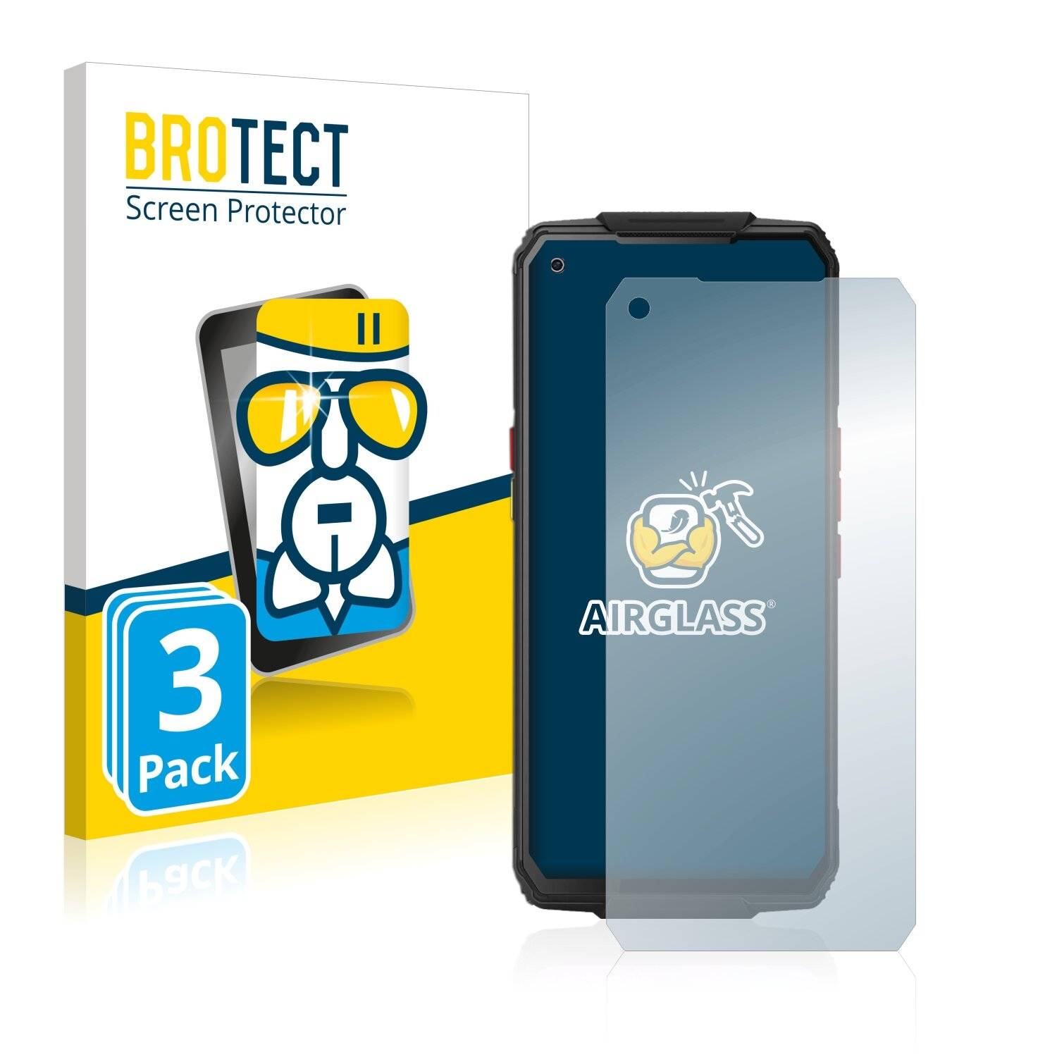 3x BROTECT AirGlass Schutzglas Folie für Oukitel