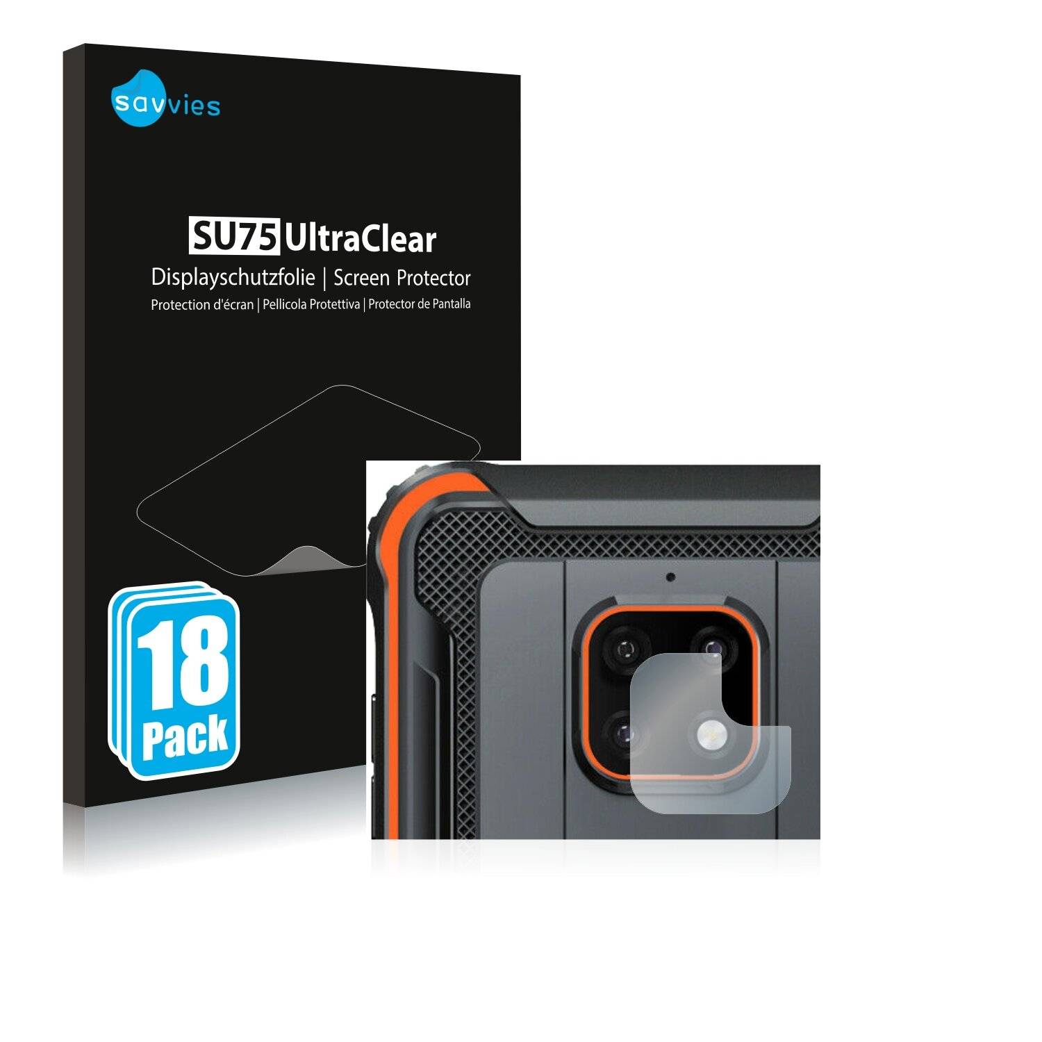 18x Savvies SU75 Displayschutzfolie für Blackview BV4900 Pro (NUR