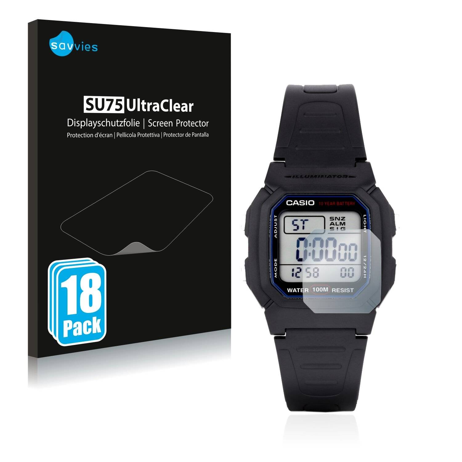 18x Savvies SU75 Displayschutzfolie für Casio