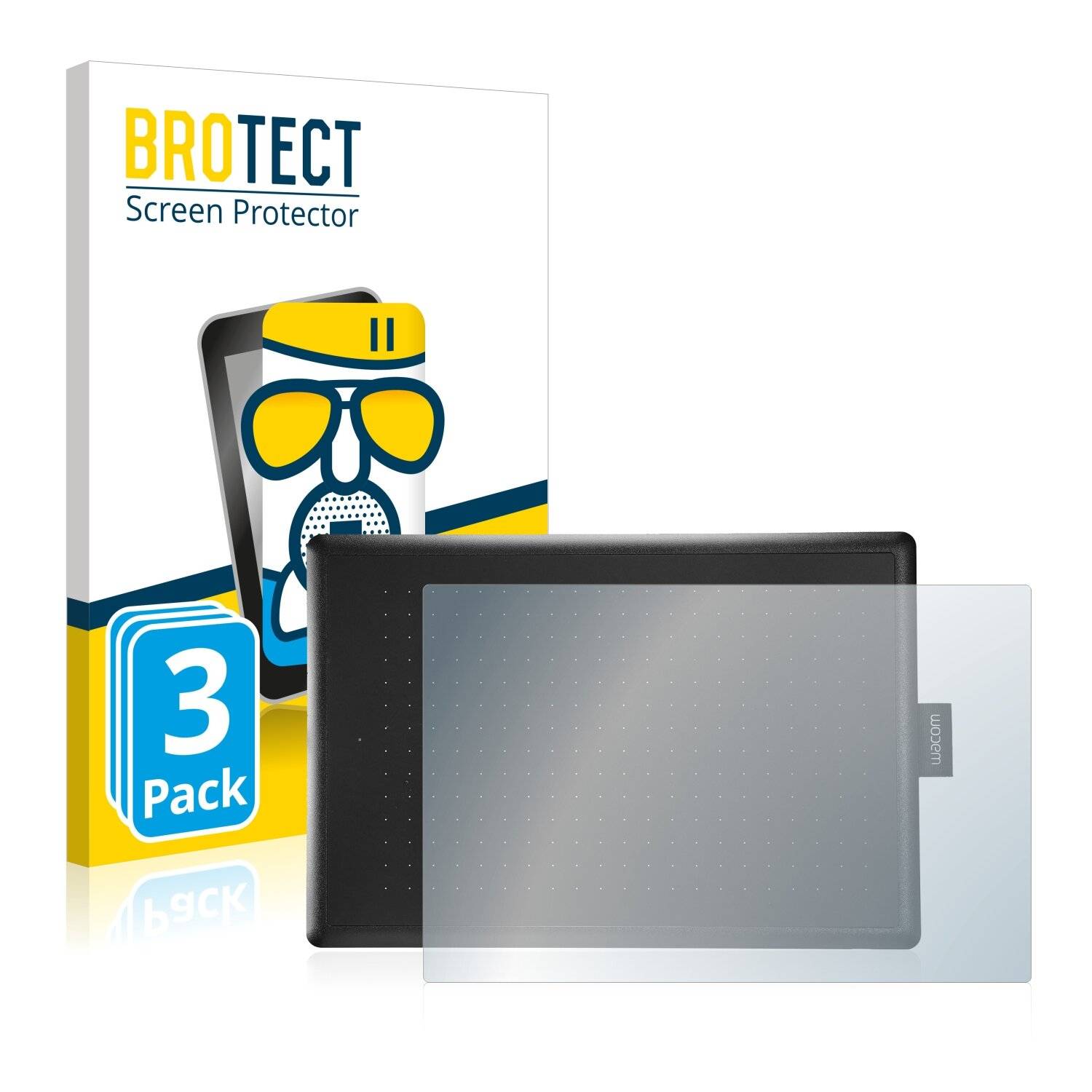 3x BROTECT AirGlass Matte Schutzglas Folie für Wacom One