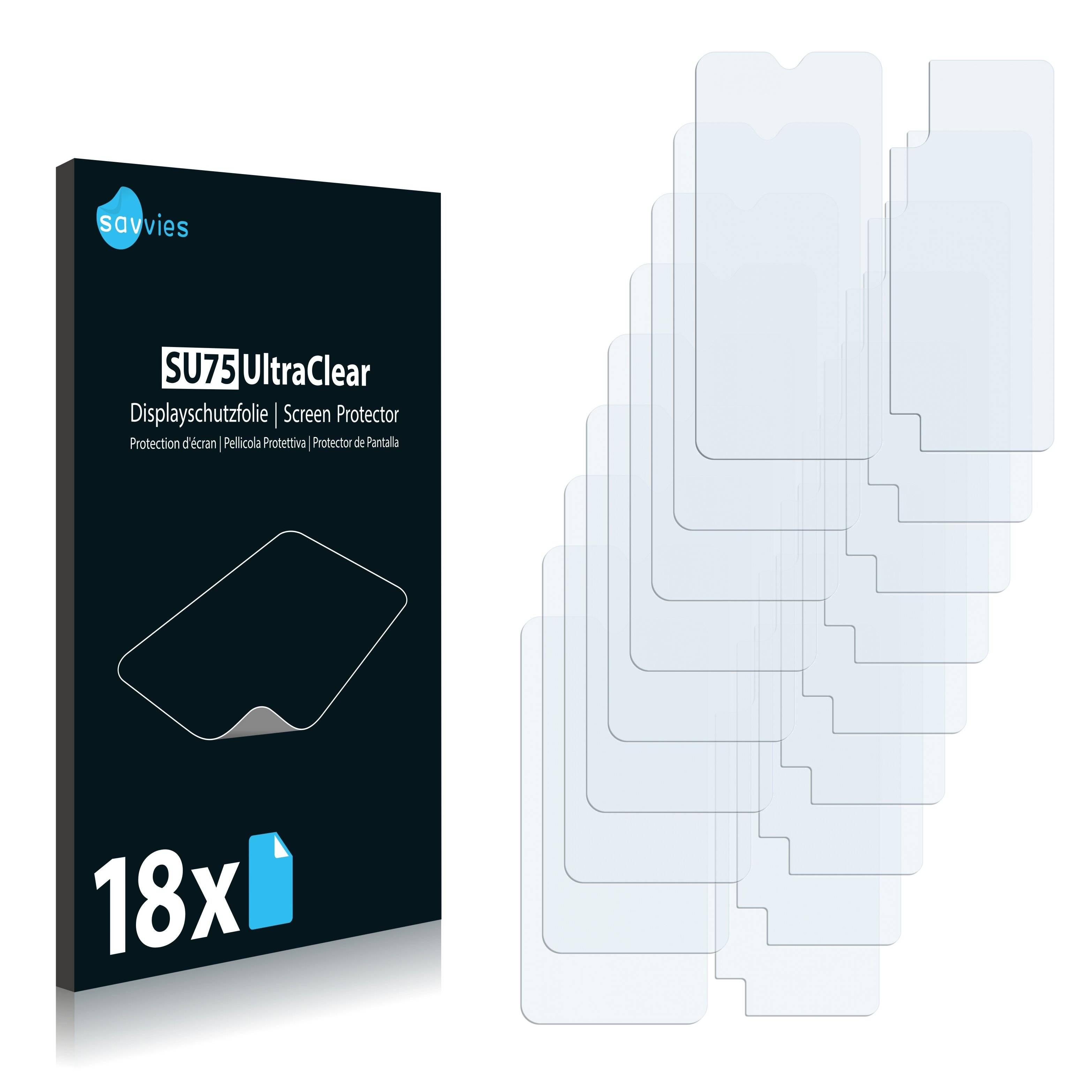 18x Savvies SU75 Displayschutzfolie für Samsung Galaxy M01 (Vorder +