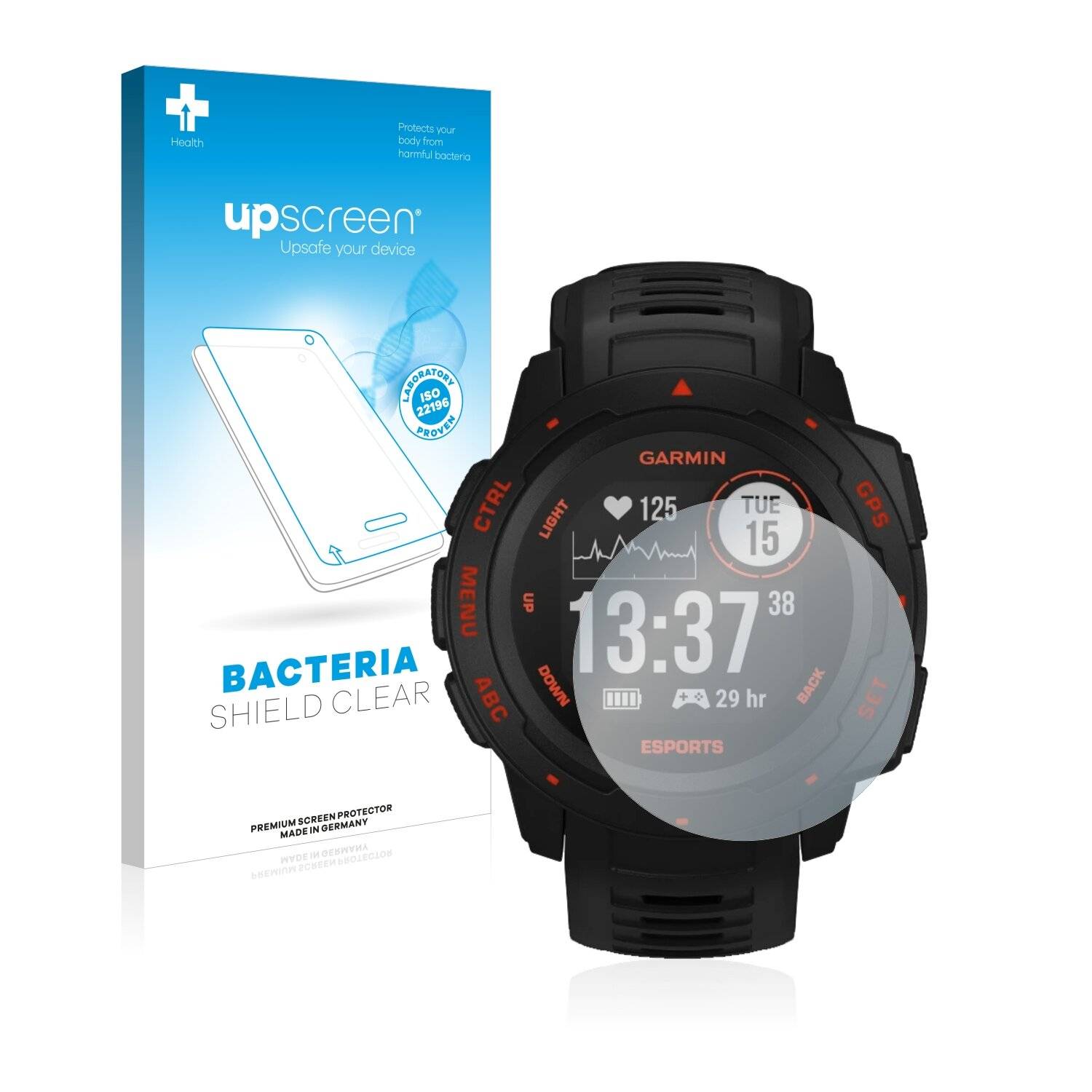 upscreen Bacteria Shield Clear Premium Antibakterielle Displayschutzfolie für Garmin
