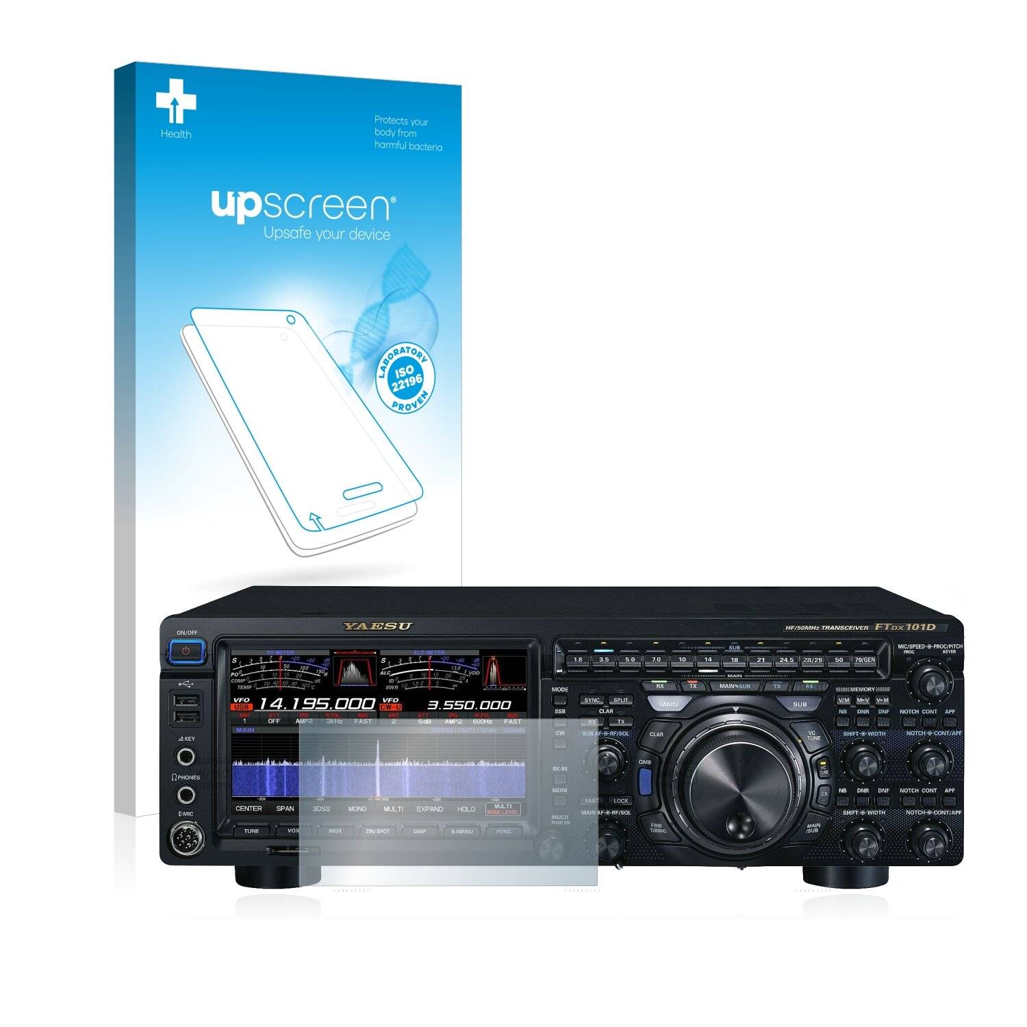upscreen Bacteria Shield Clear Premium Antibakterielle Displayschutzfolie für Yaesu