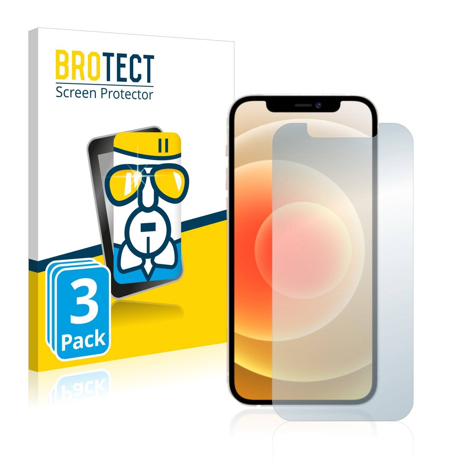 3x BROTECT AirGlass Schutzglas Folie für Apple iPhone