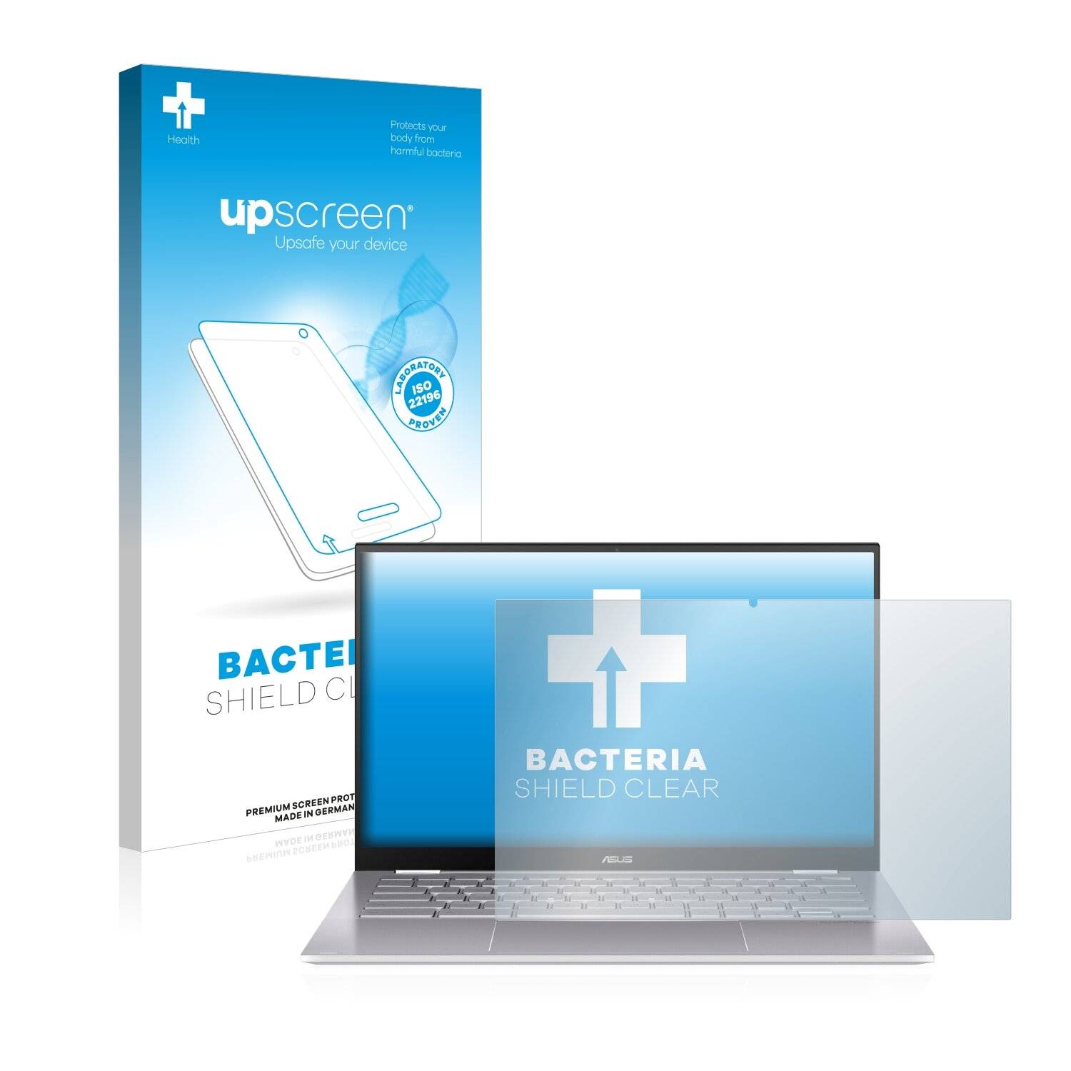 upscreen Bacteria Shield Clear Premium Antibakterielle Displayschutzfolie für Asus