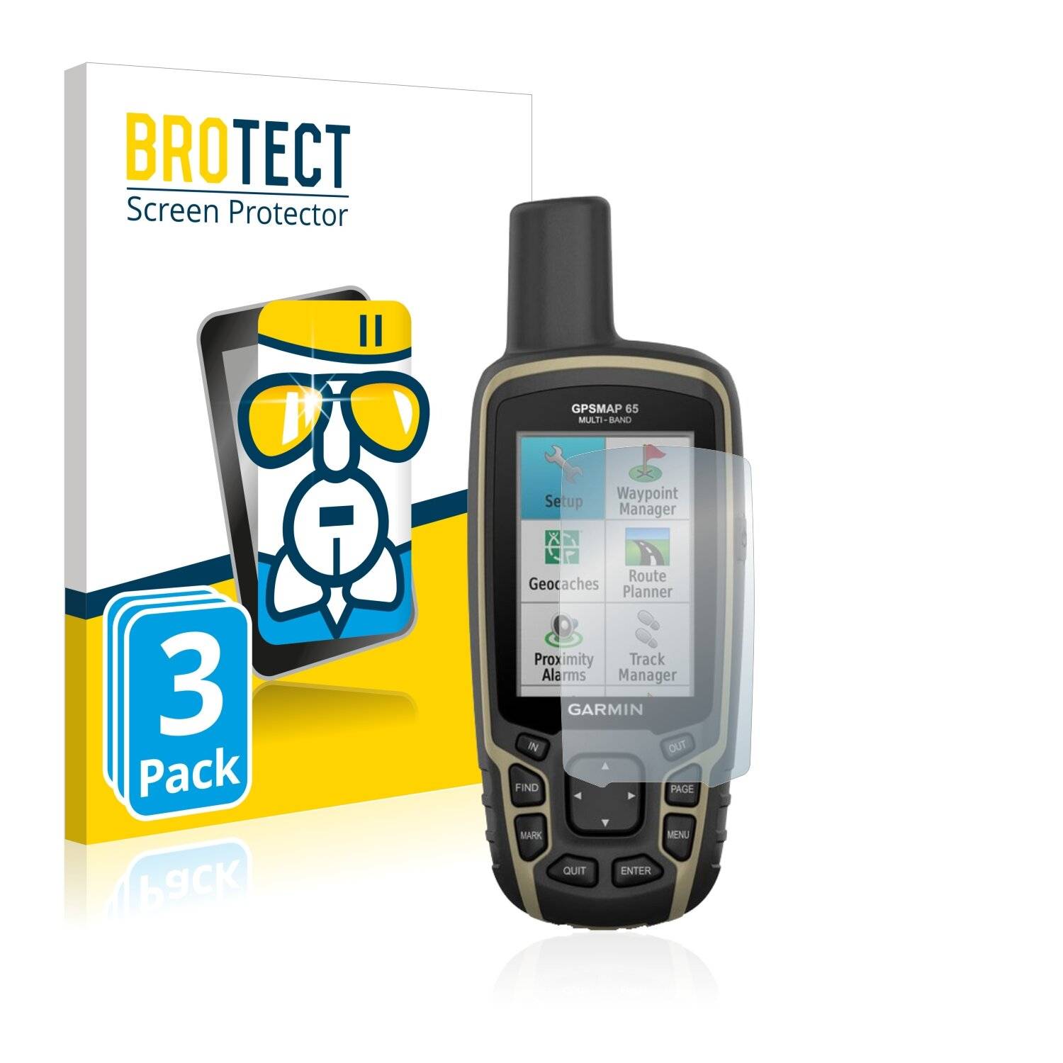 3x BROTECT AirGlass Schutzglas Folie für Garmin GPSMAP