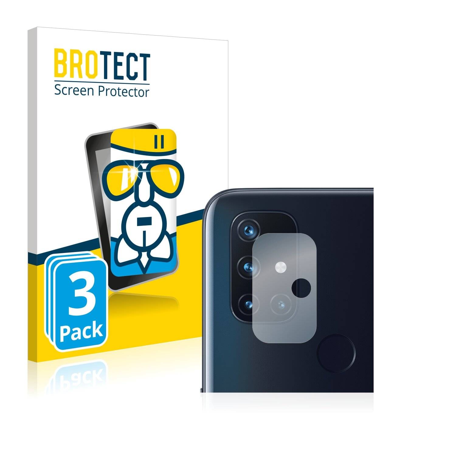 3x BROTECT AirGlass Schutzglas Folie für OnePlus Nord N10 5G (NUR