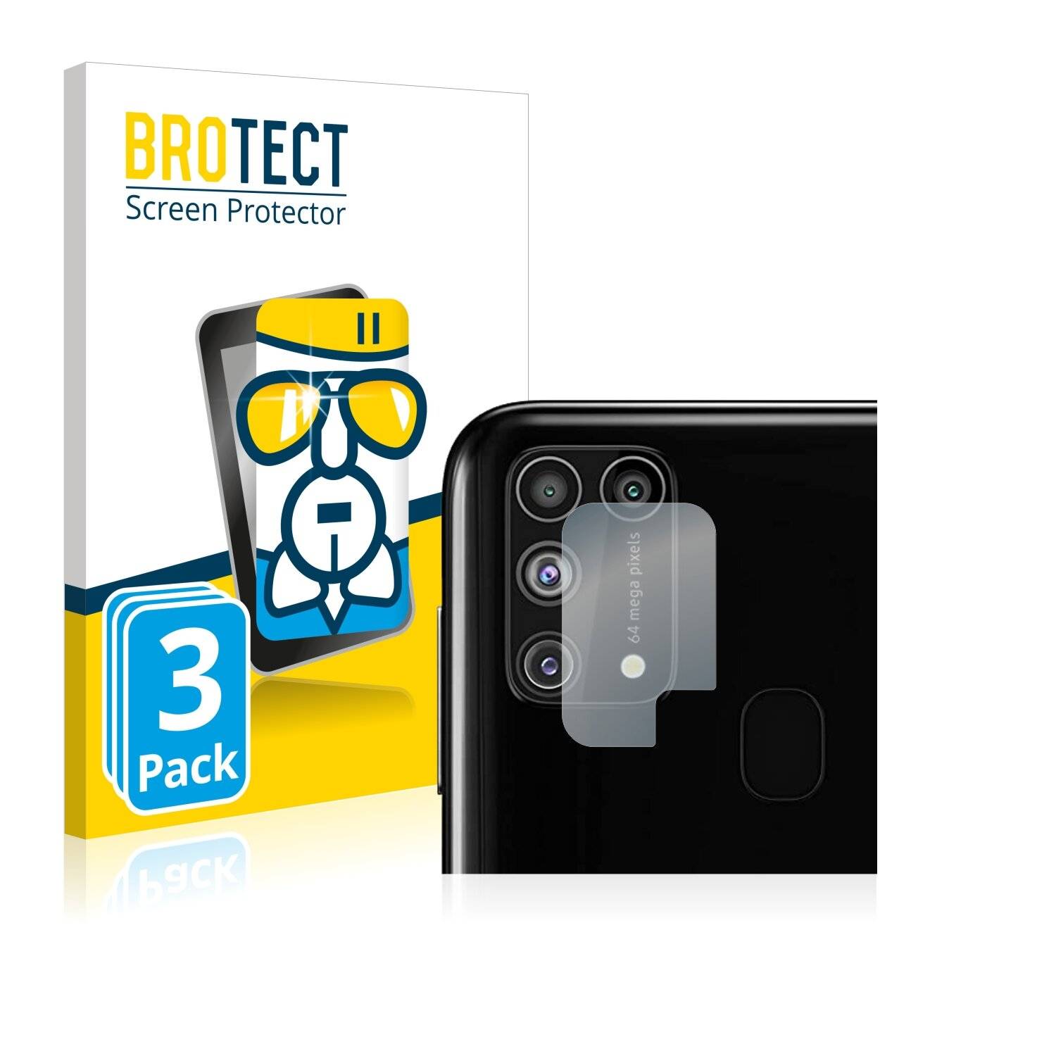 3x BROTECT AirGlass Schutzglas Folie für Samsung Galaxy M31 Prime (NUR