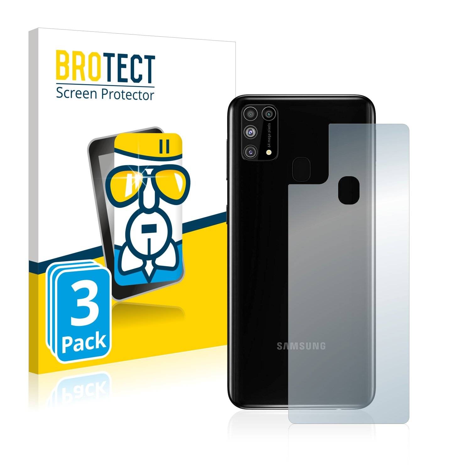 3x BROTECT AirGlass Schutzglas Folie für Samsung Galaxy M31 Prime
