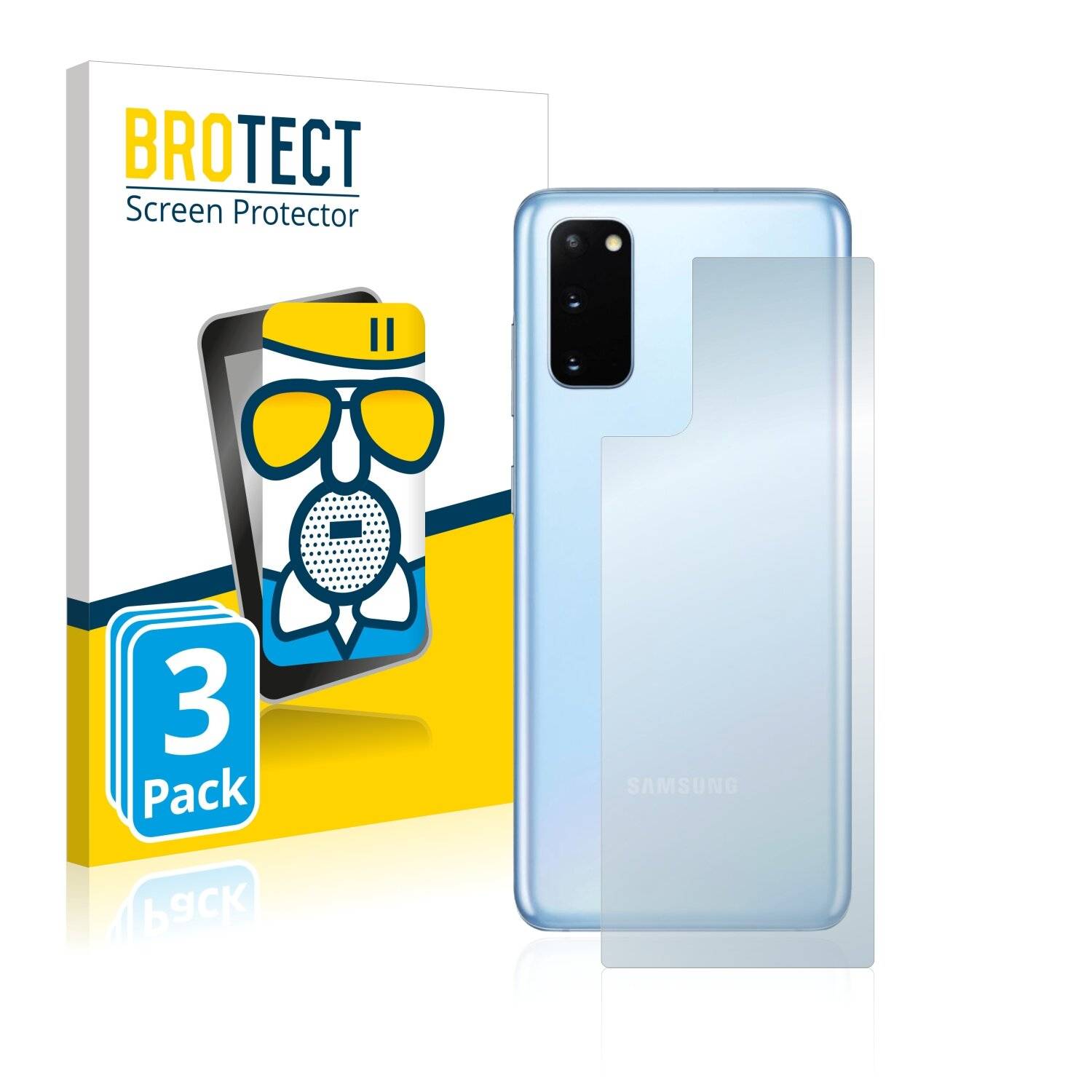 3x BROTECT AirGlass Matte Schutzglas Folie für Samsung Galaxy S20