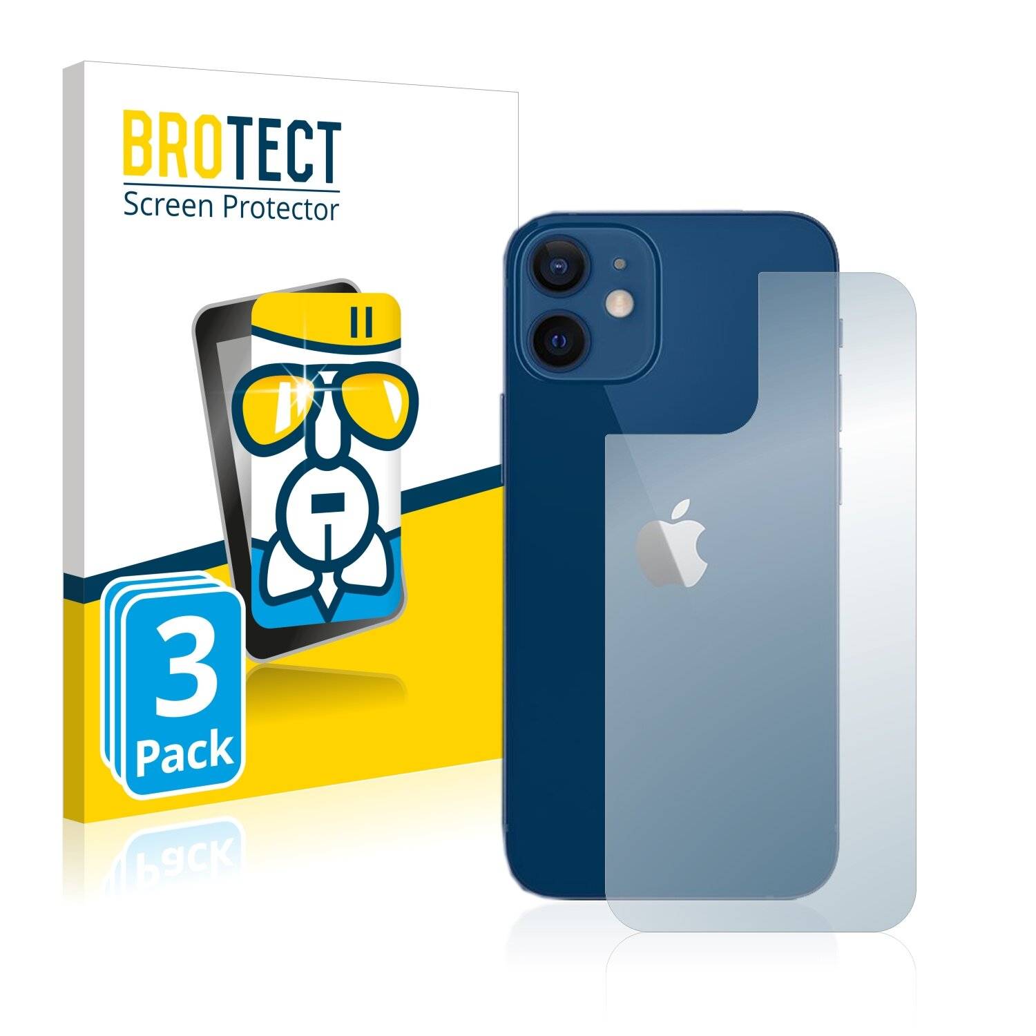 3x BROTECT AirGlass Schutzglas Folie für Apple iPhone 12