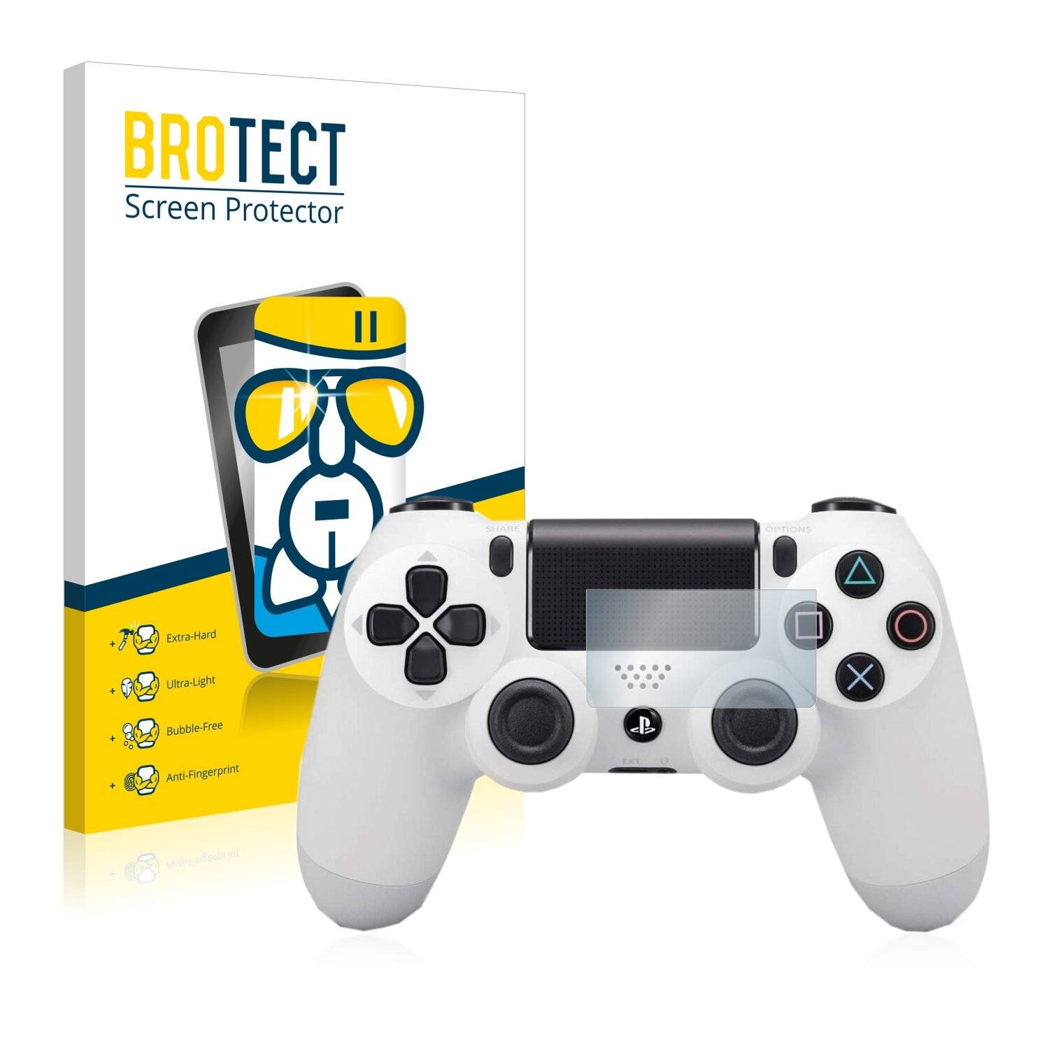 BROTECT AirGlass Schutzglas Folie für Sony Playstation 4 PS4 Dualshock Controller