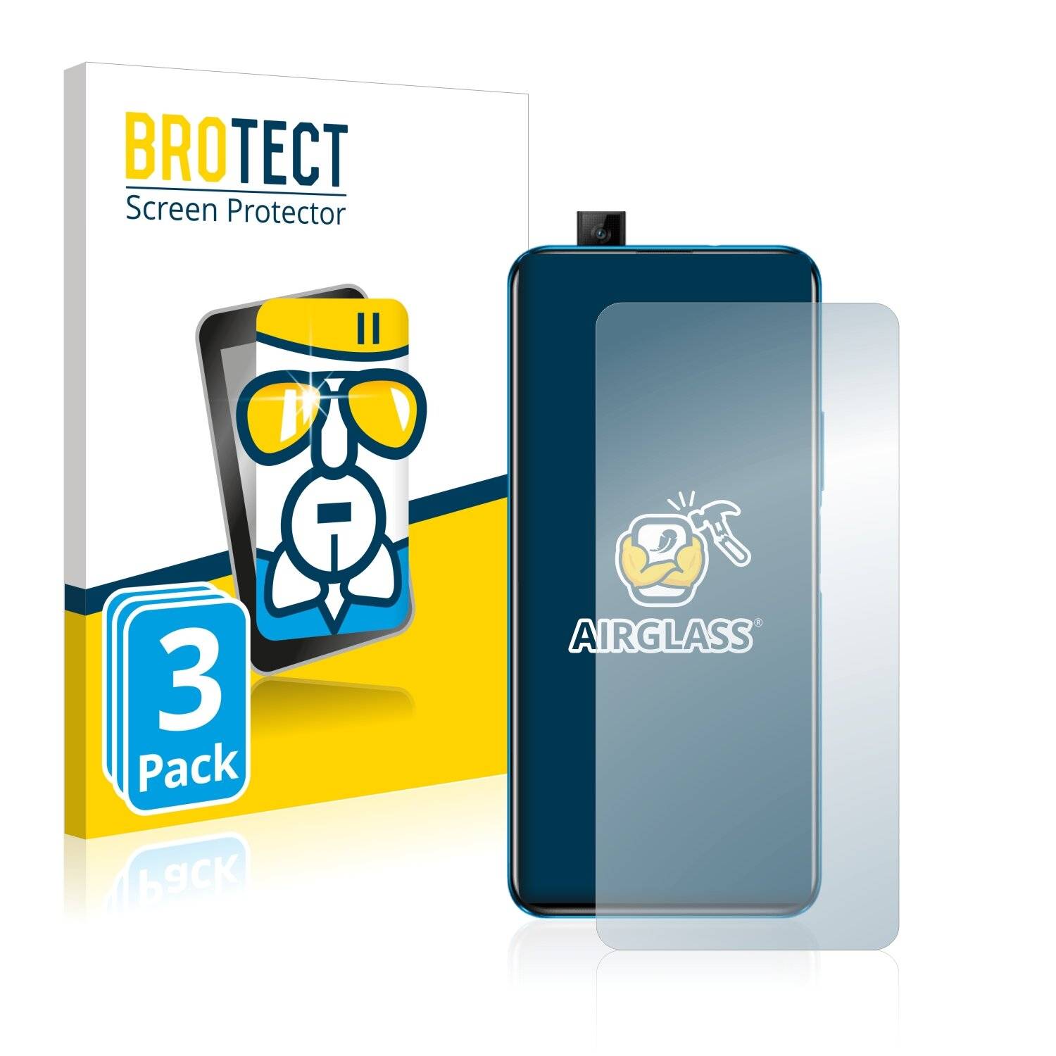 3x BROTECT AirGlass Schutzglas Folie für Honor