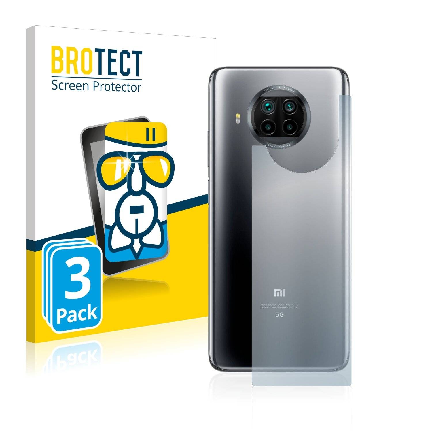3x BROTECT AirGlass Schutzglas Folie für Xiaomi Mi 10T Lite