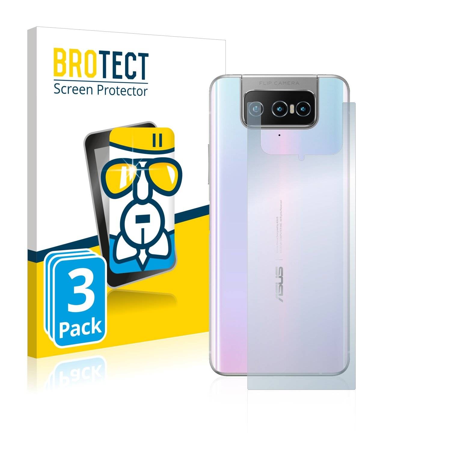 3x BROTECT AirGlass Schutzglas Folie für Asus Zenfone 7 Pro ZS671KS