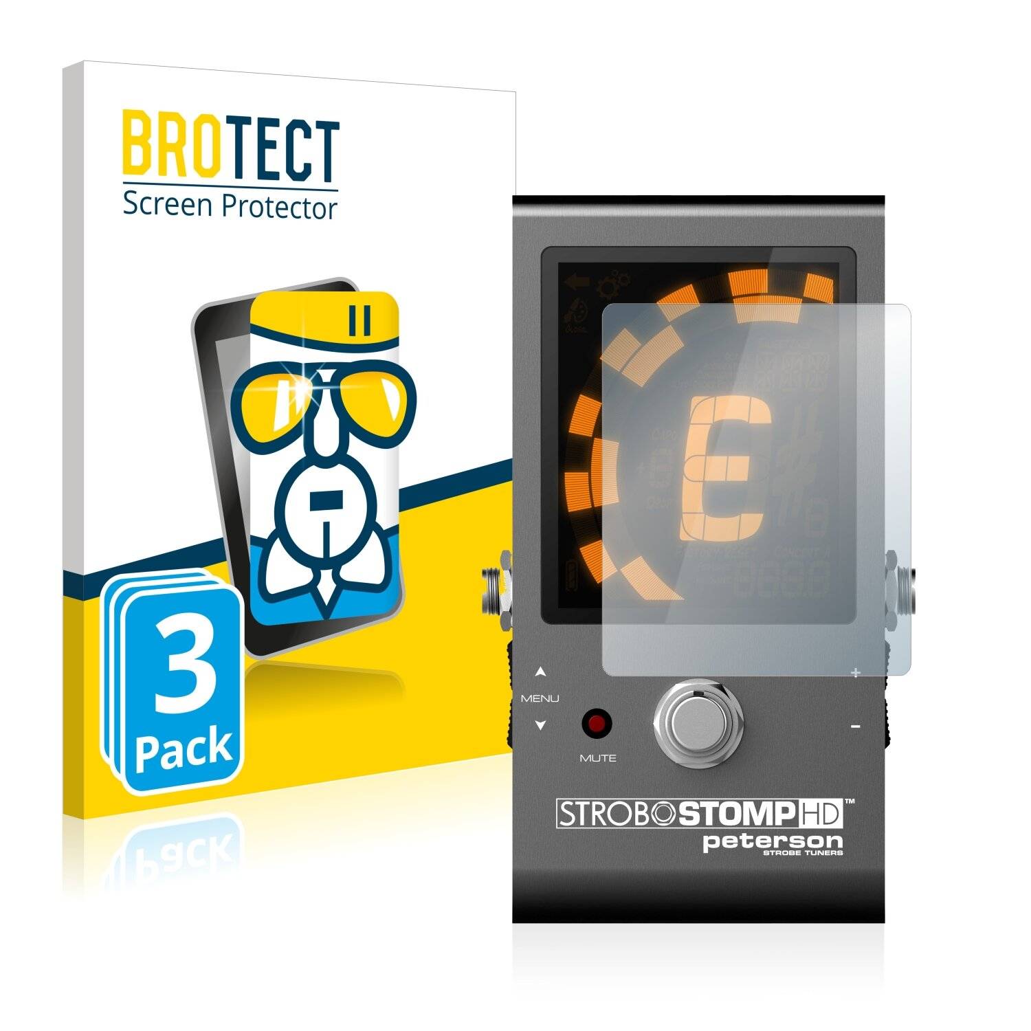 3x BROTECT AirGlass Schutzglas Folie für Peterson Strobostomp