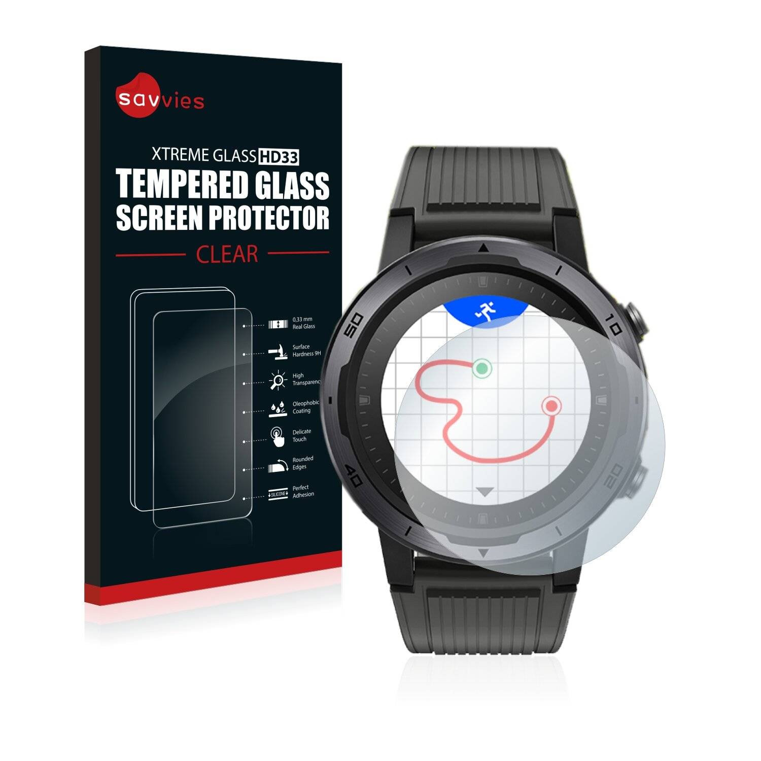 Savvies HD33 Clear Schutzglas für Letsfit